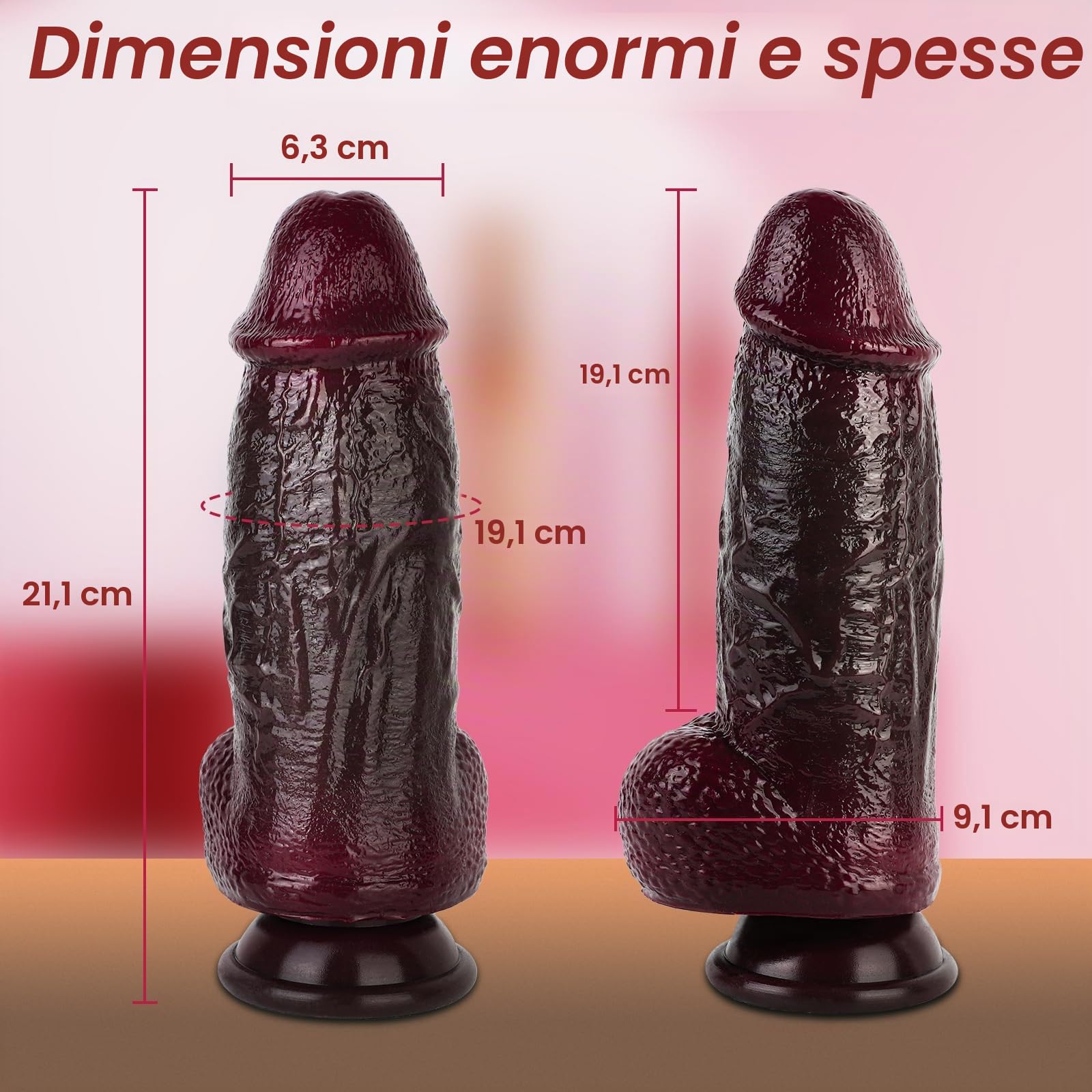 Nero Dildo Realistico Vibratoreper Donna Professionale Clitoride, Vibratore Anale Sexytoysys Dildo con 10 Vibrazione & 3 Spinta e Riscaldamento Modalità, Sex Toys Vibratoriper per Donne Coppia Uomo