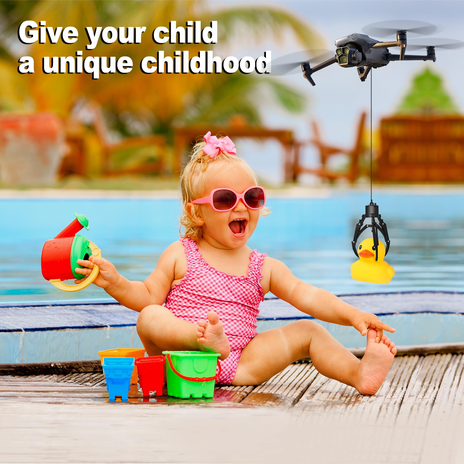 Sistema Airdrop para drones, dispositivo de liberación de carga útil de control remoto con garra mecánica, compatible universalmente con drones d Mini 4/Mini 3/Mini 2/Air 3/Air 2S/Mavic Series
