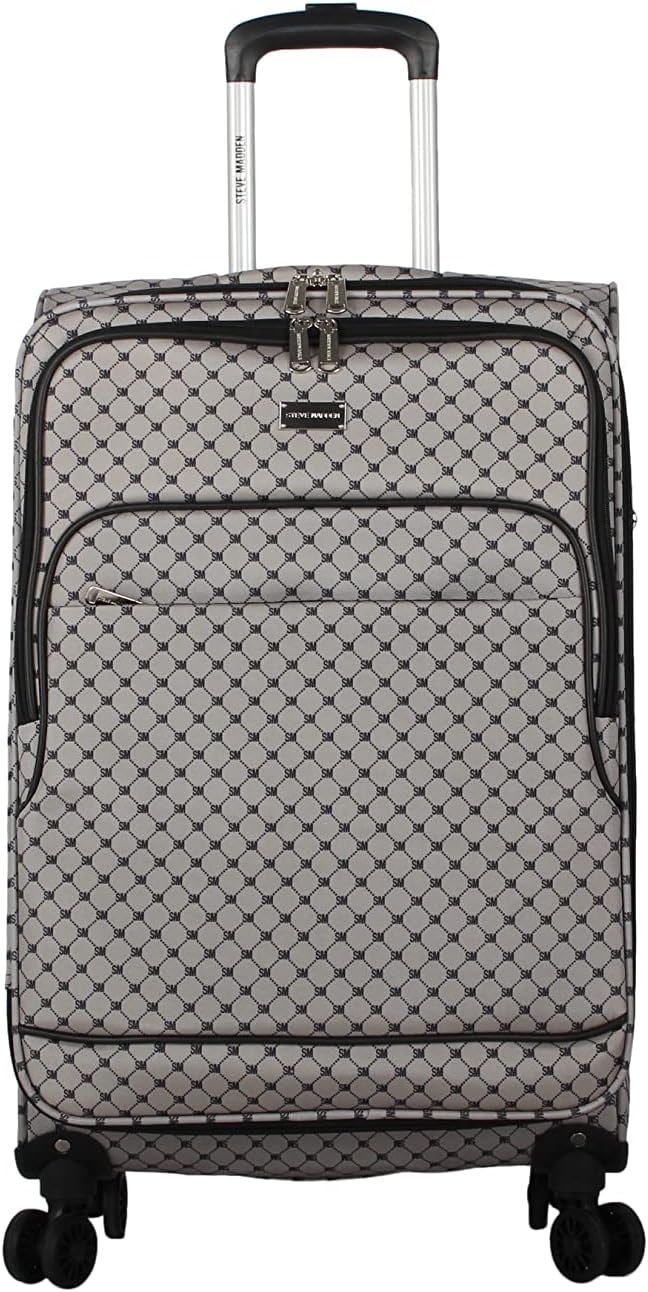 Steve Madden Legends 20-Inch Carry-On Spinner Luggage - Turquoise Softside Suitcase With 4 Wheels