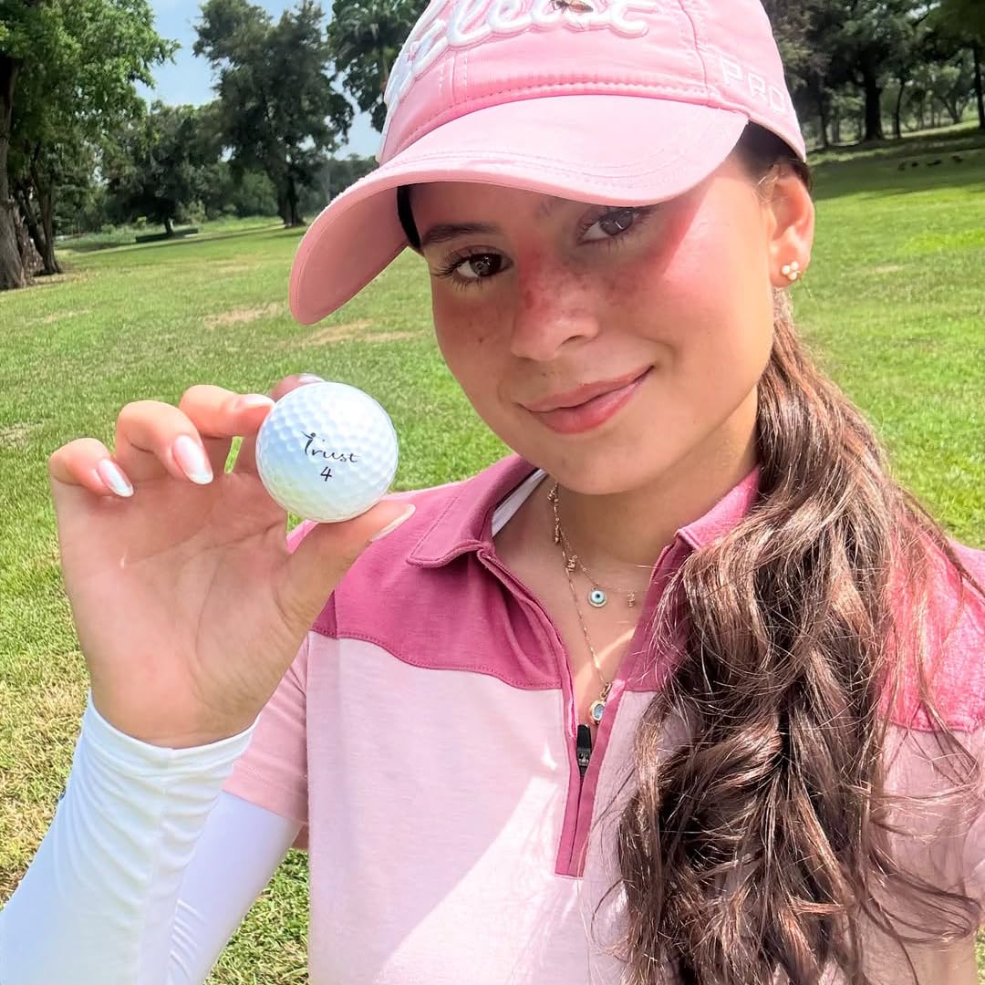 Trust Piłki golfowe Bison V (zestaw 48 sztuk, białe) – miękki uretan zapewnia większą precyzję, kontrolę i szerokość przy prędkości zamachowej od 152 do 169 km/h
