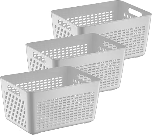 Organizador Lazy Susan - Organizador apilable para despensa y refrigerador, cubos de cocina y congelador, colador de lavanda de 3 piezas, tamaño