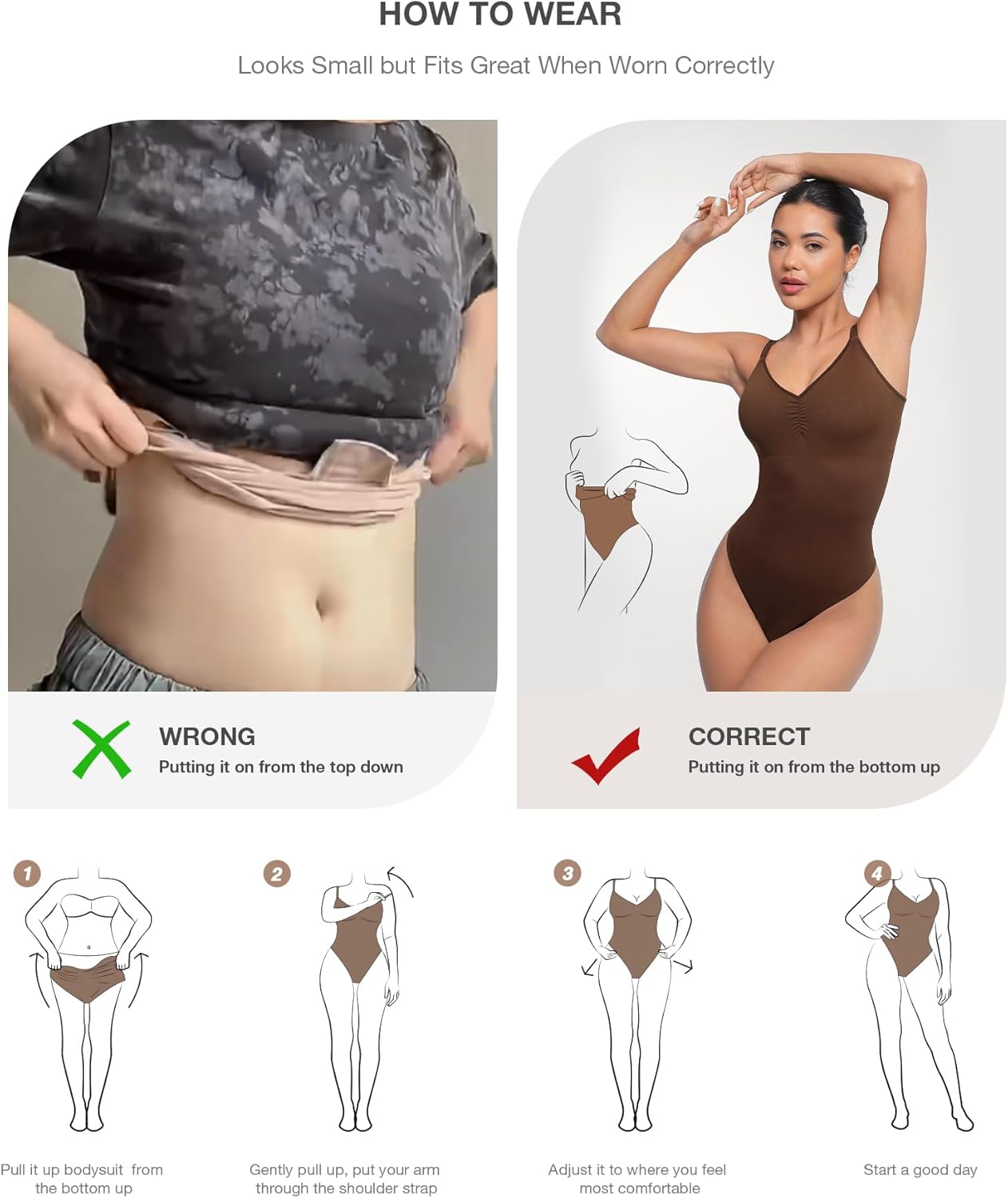 Lover-Beauty Shapewear Bodysuits for Women - Tummy Control Seamless Body Shaper Padded Thong - Image 6