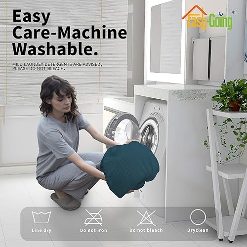 Miniatura 68 de Funda elástica para sofá reclinable de fácil colocación, Tela mezcla de poliéster Algodón, Arena