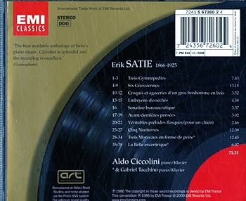 Erik Satie, Aldo Ciccolini, Gabriel Tacchino - Satie: Trois