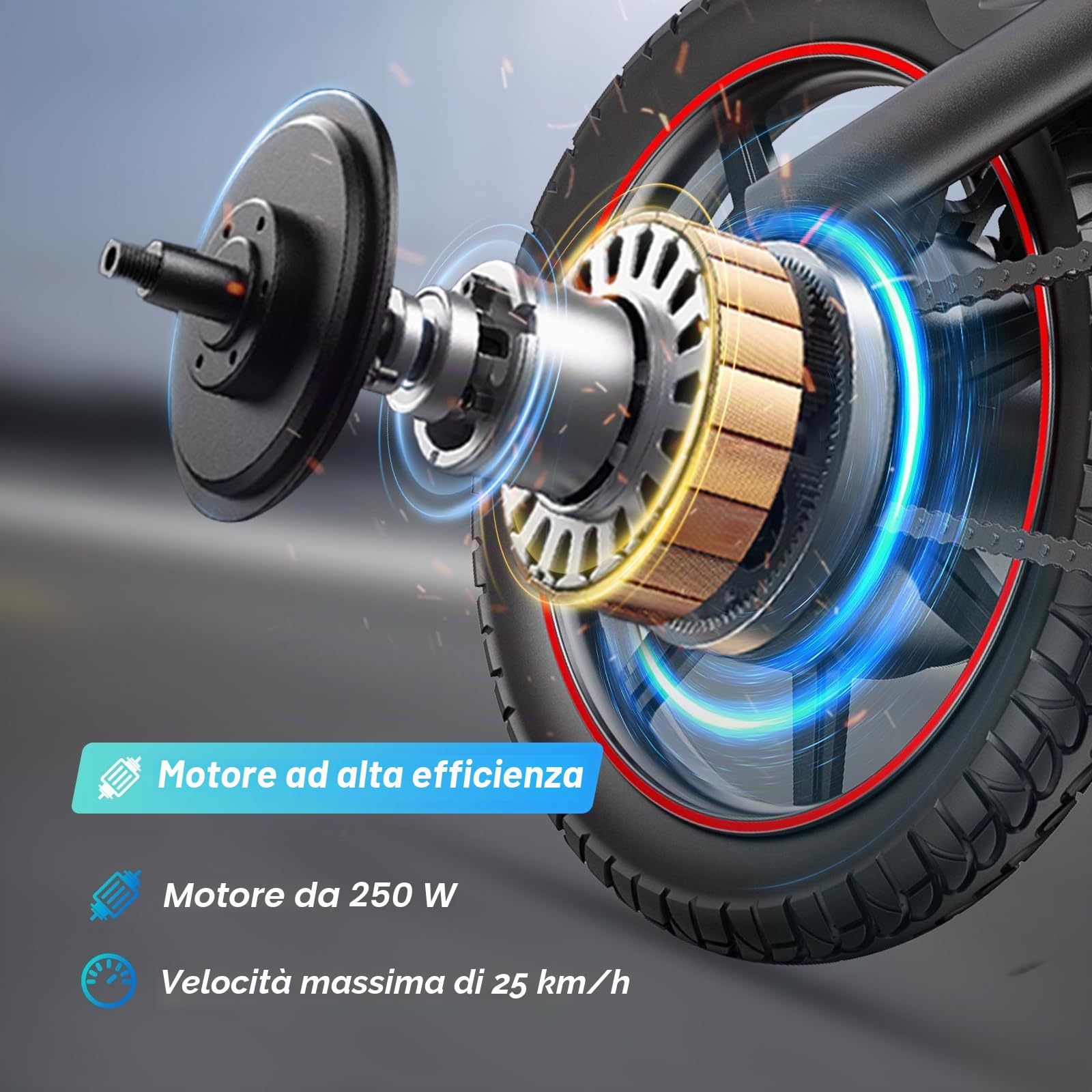 DYU D3S Bicicletta elettrica pieghevole da 14 pollici, velocità massima di 25 km/h, portata 40 km, freni a disco, pieghevole, per ragazzi e adulti