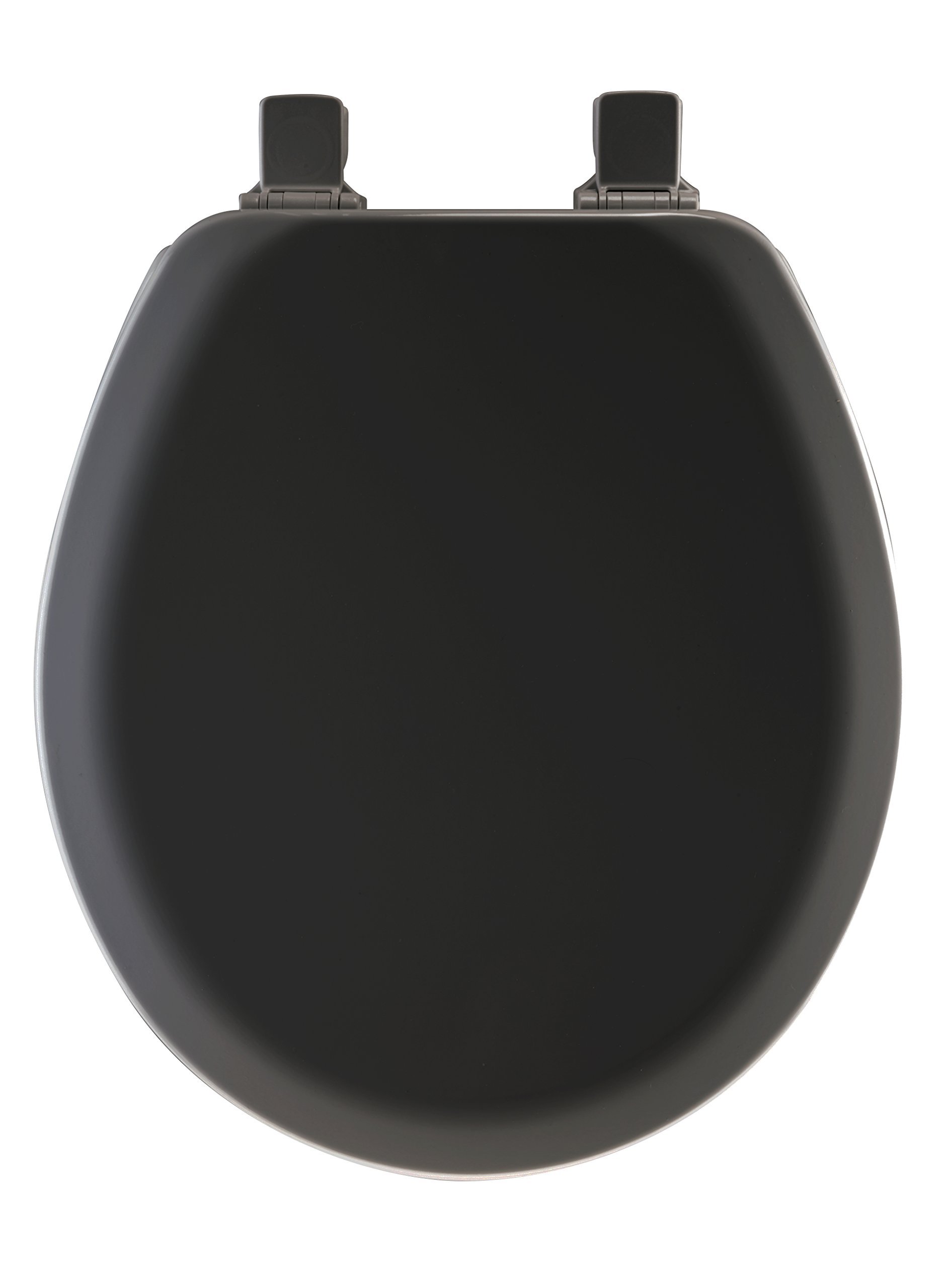 View 1 of **MISSING HARDWRE**Mayfair Never Loosens Round Black Molded Wood Toilet Seat