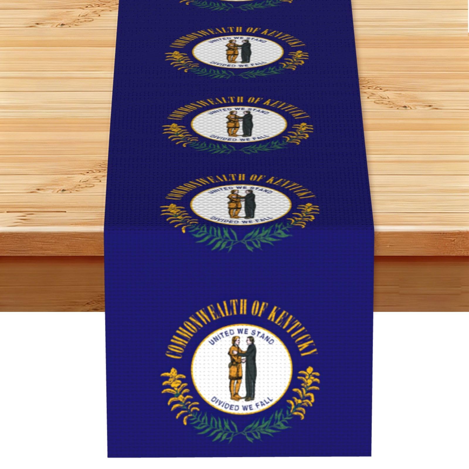 Kentucky State Flag Printed Table Runner 13 x 72, Wrinkle Resistant Decor for Dining Table Coffee Table Fireplace