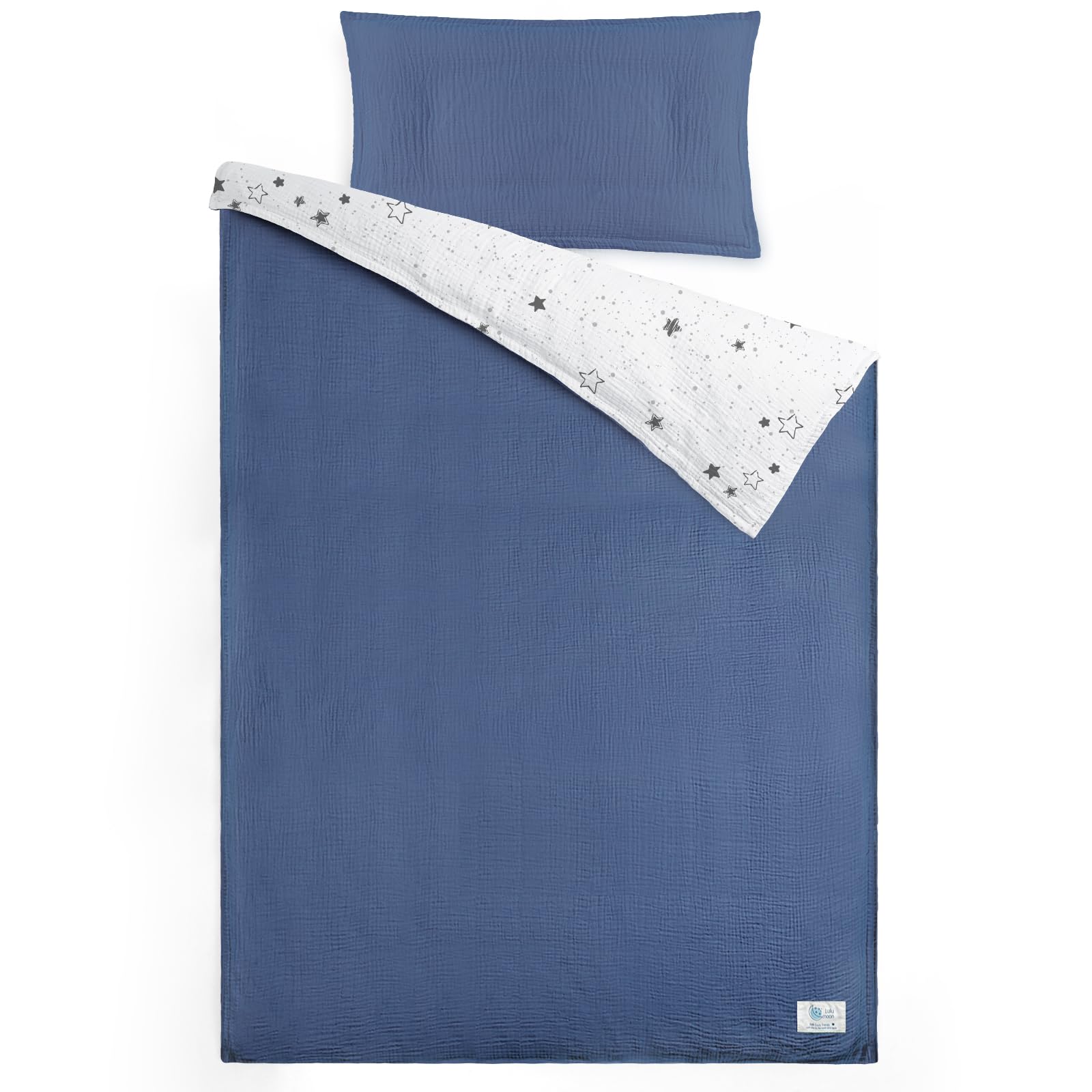 lulumoon Kinderbettwäsche 100x135: Bettbezug 100x135 + Kissenbezug 40x60cm aus Baumwolle Oeko-TEX Standard – Leicht und Komfortabel Bettwäsche Set für Kinder