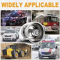 Vista 7 de Altavoz de Sirena de Policía de Emergencia Mejorado de 250W Sistema PA Delgado de Sirenas Multi-Tonos con Controlador Portátil y Micrófono Mic