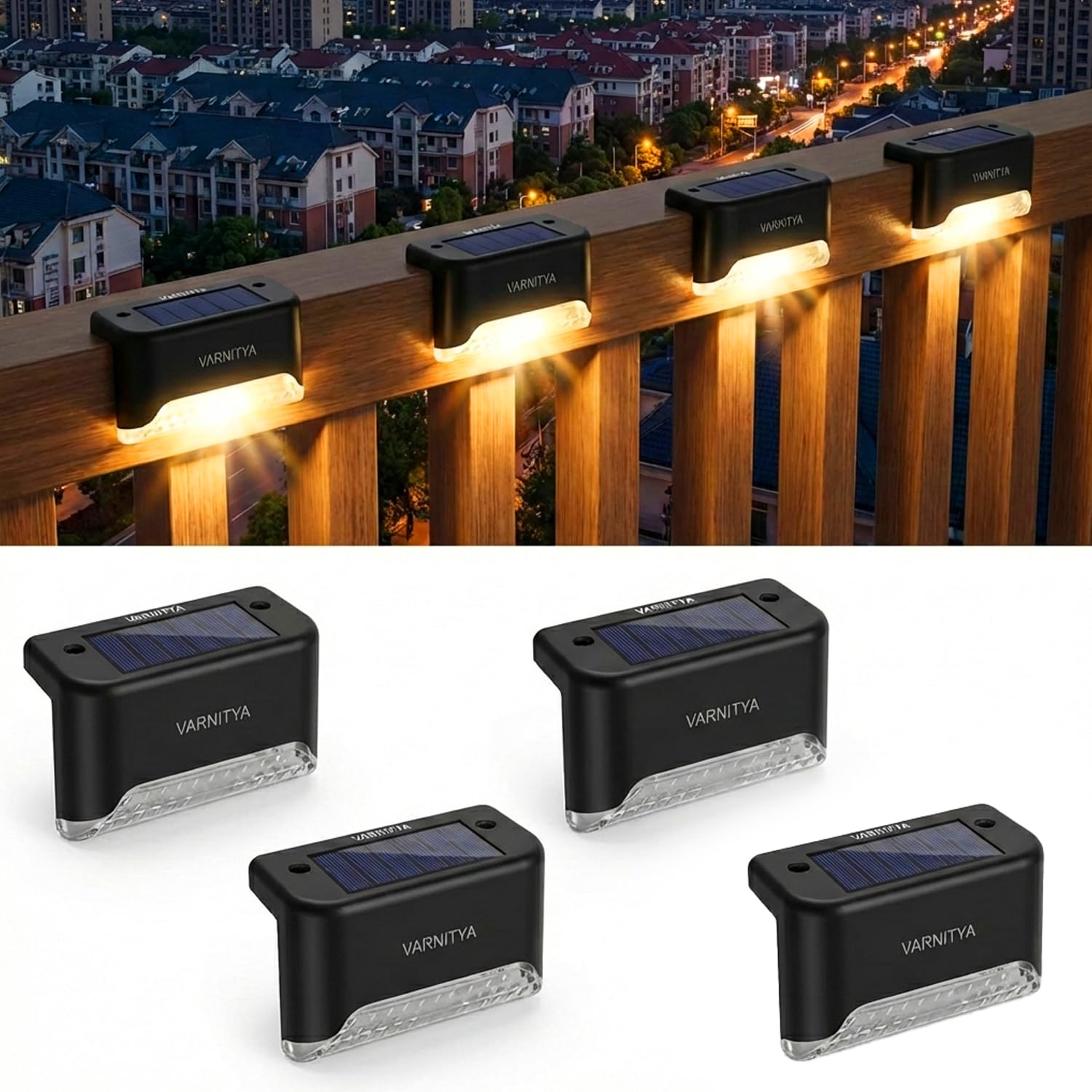 Outdoor Solar Light for Garden Home Waterproof Decorative Solar Led Lamp Lights for Balcony Gate Deck Fence Compond Terrace Wall (4, Compact)-image-32