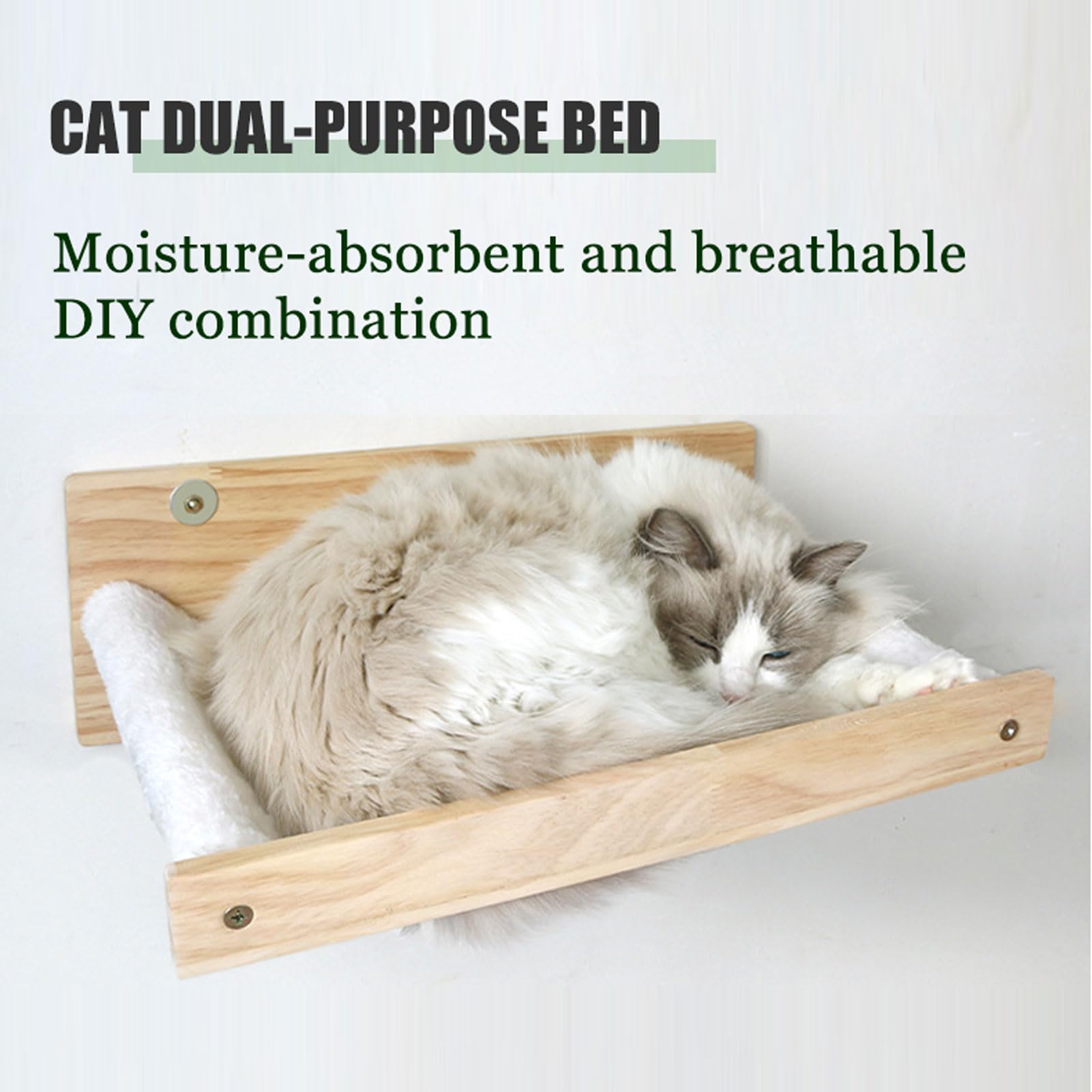 Hamaca para gatos, pared de escalada, escalera para gatos, para dormir, jugar con capacidad de carga de hasta 7 kg, elementos de pared para gatos, cómoda (cama para gatos 2)