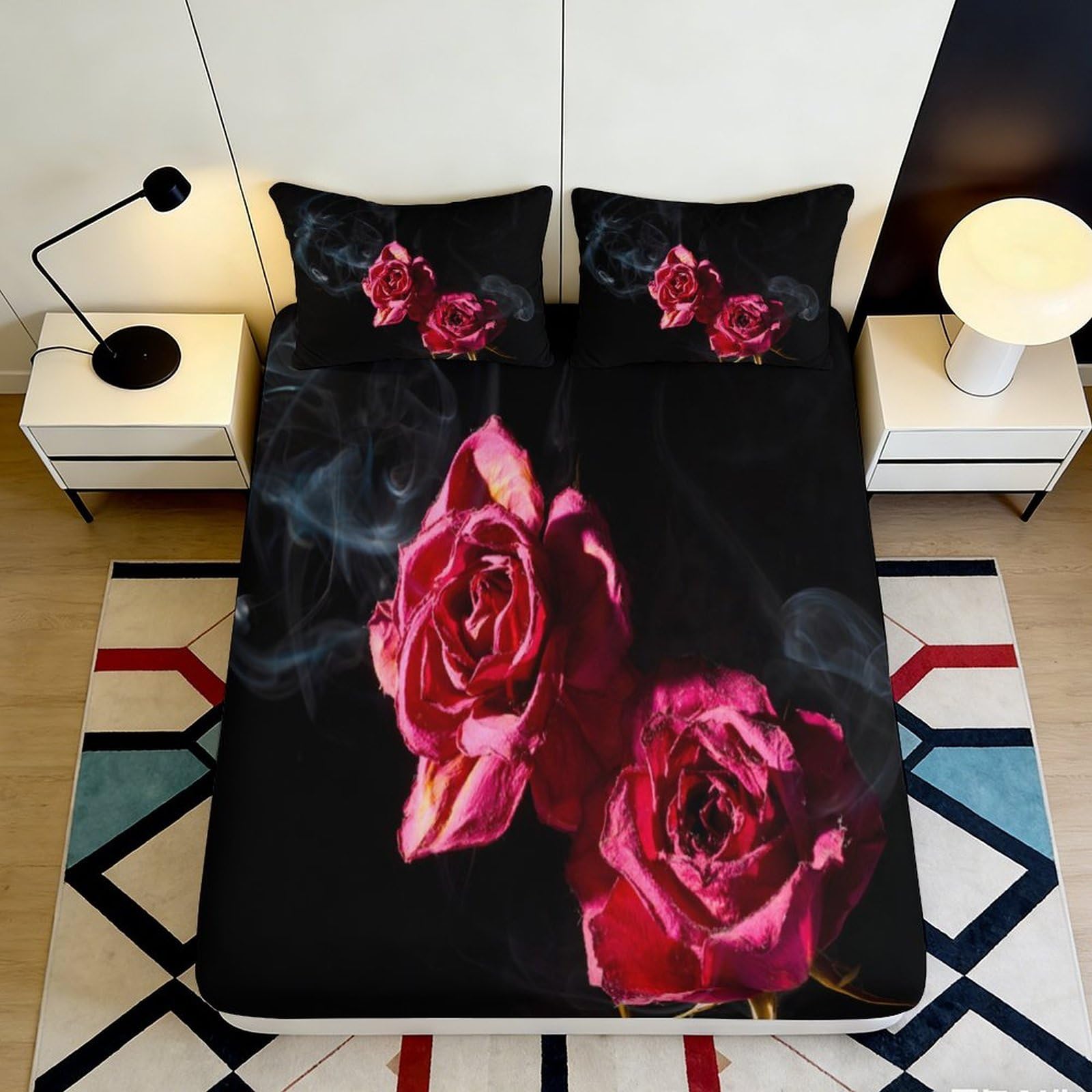 3D Printed Beach Bicycle Fitted Sheet Microfiber Deep Pocket Non-Slip Bedroom Decor Bicycle Mattress Fitted Cover Washable for Adults Teens 90x200x25cm