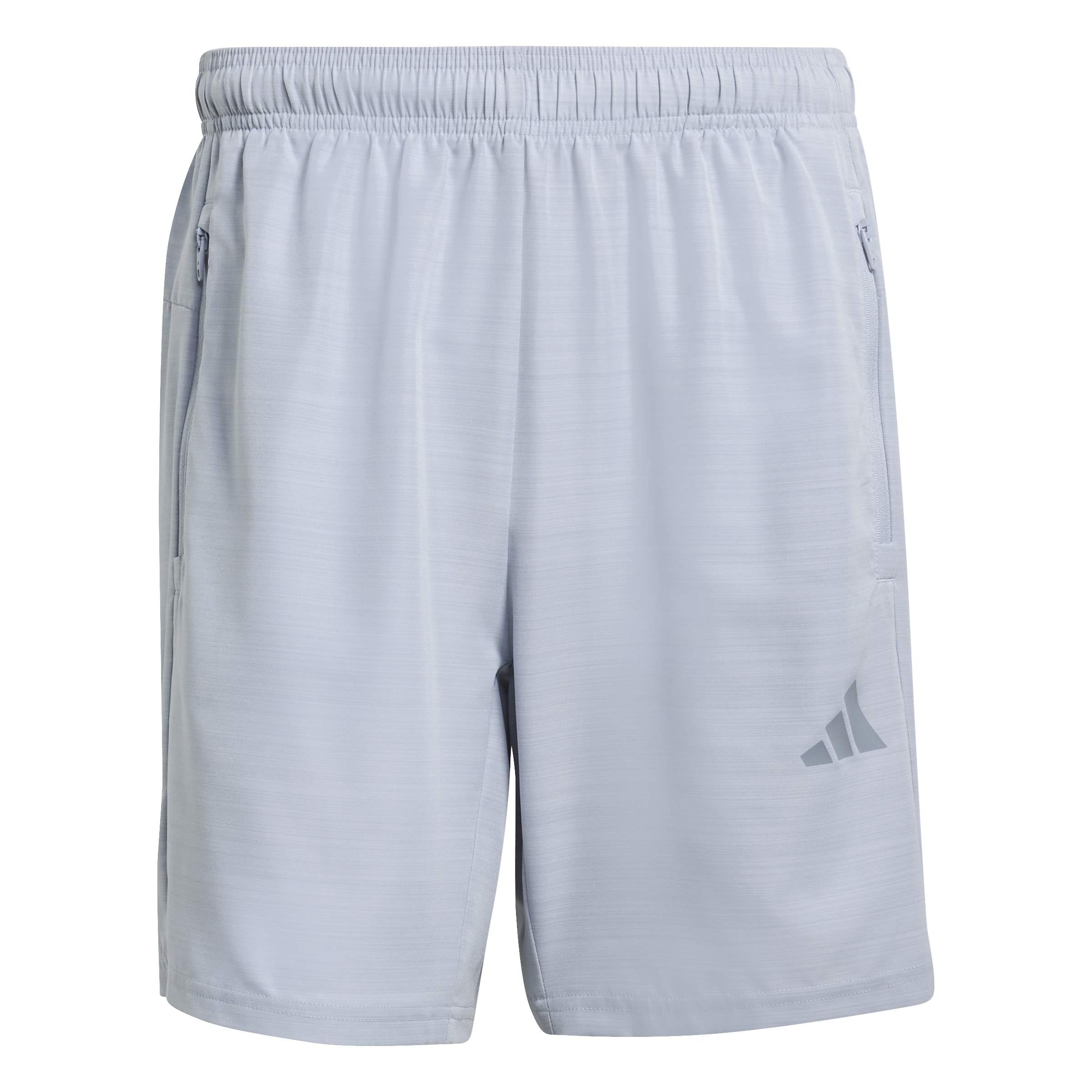 adidas Men's Workout Essentials Base Melange Woven Short, Halo Silver Mel, XXL 7 inch