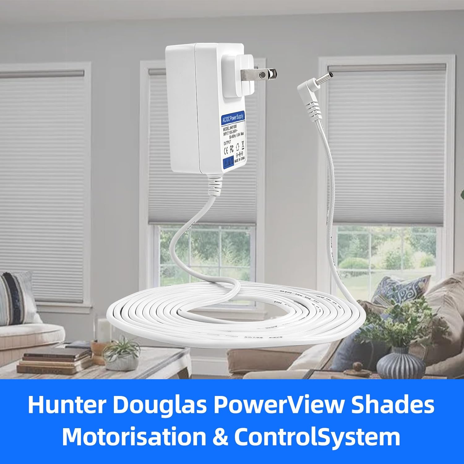 16.8V Power Supply Cord Charger for Hunter Douglas PowerView Shades Motorisation & Control System Power Adapter for 14.4V Rechargeable Li-ion Battery Pack ABP CH0381-1682000F 1027686 CH03811682000F