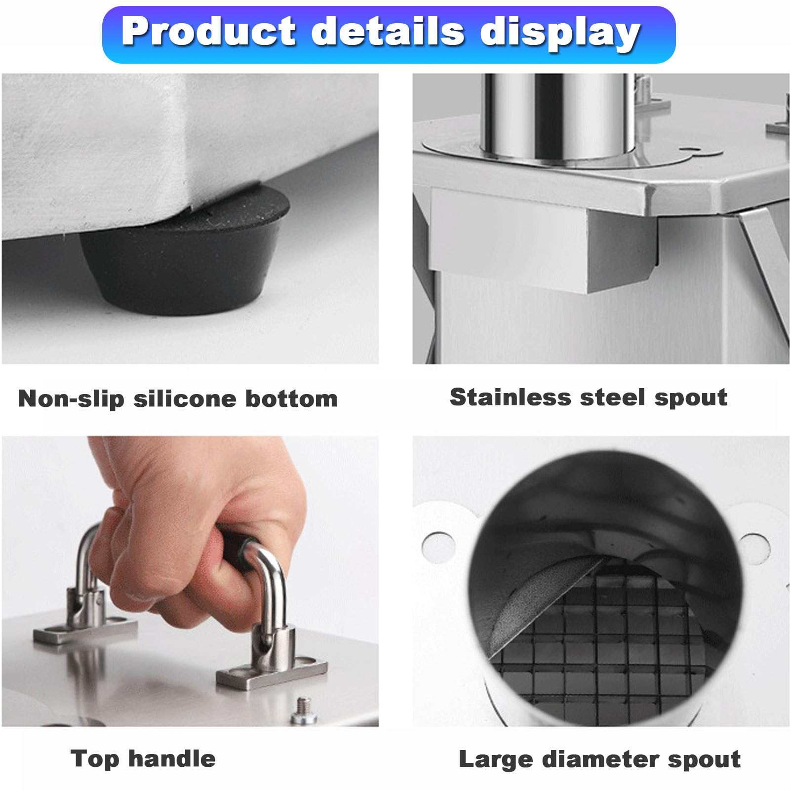 Cortador eléctrico de frutas y verduras, cortador de verduras desmontable para uso en la cocina del hogar, cortador de frutas eléctrico para restaurantes comerciales, cocina, z,15 mm