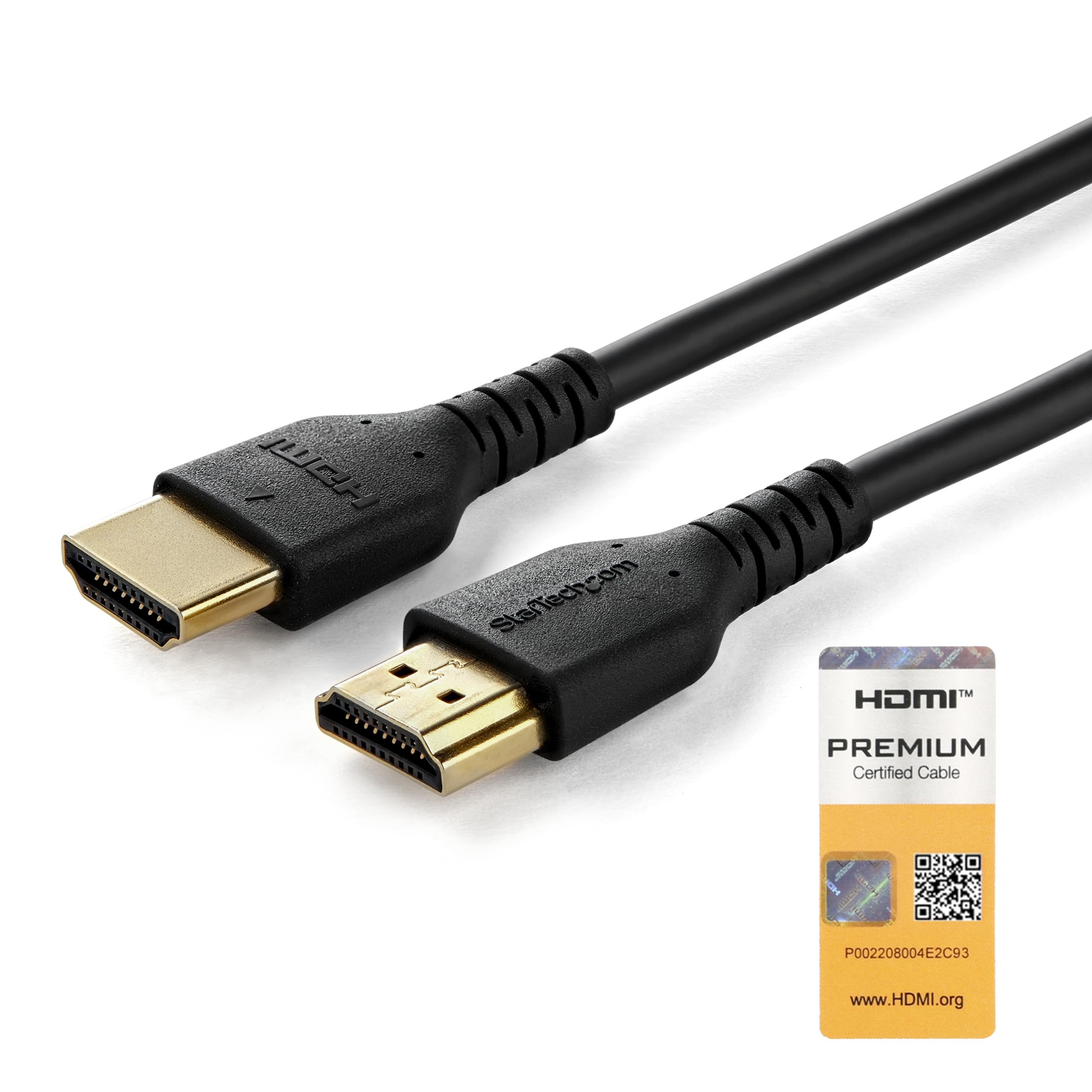 Startech.Com Cavo Premium Hdmi Ad Alta Velocità 4K 60Hz Con Ethernet Da 2M Con Fibra Aramidica Rinforzata - Hdmi 2.0 (RHDMM2MPW)-image