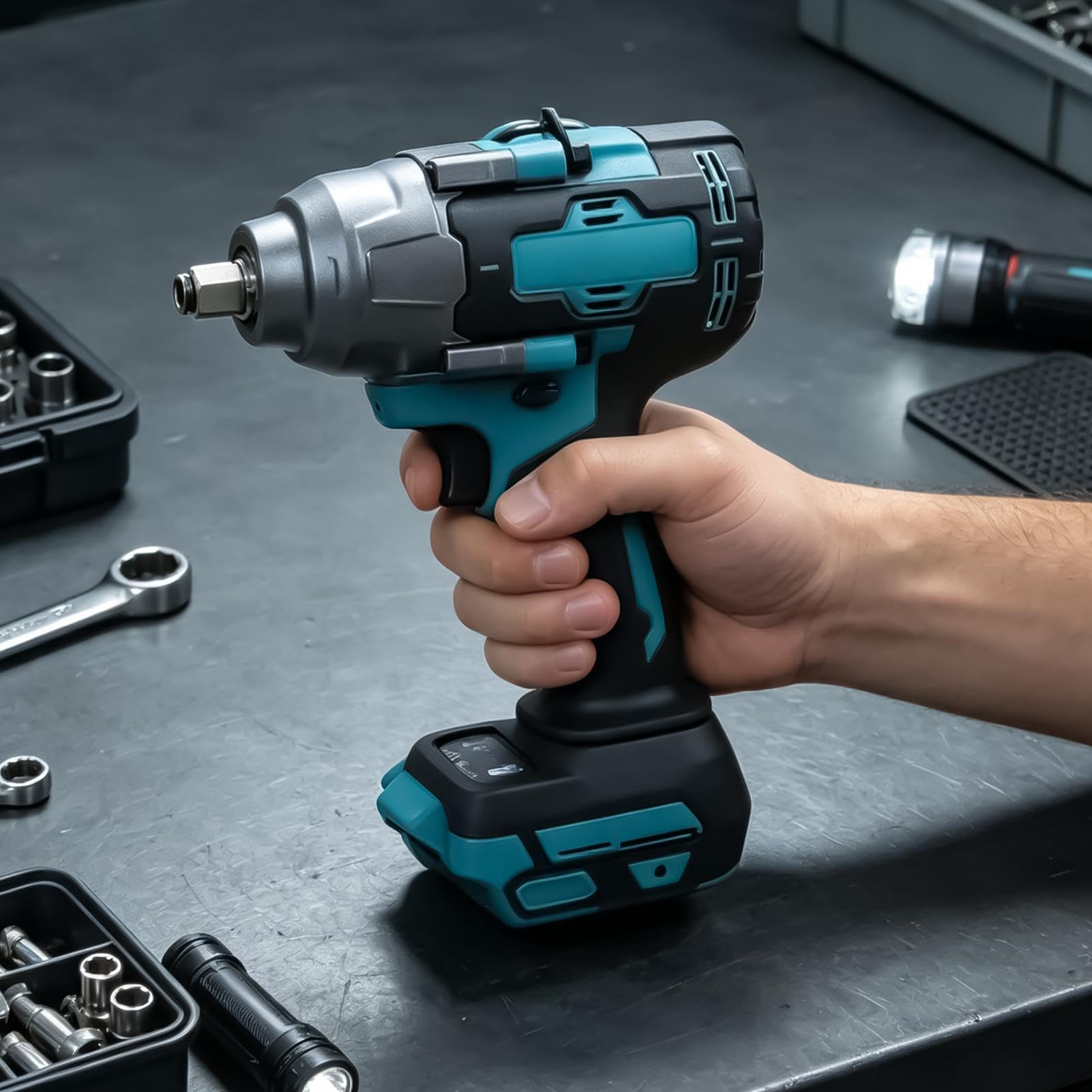 Chiave Dinamometrica Per Auto Avvitatore Ad Impulsi Brushless Ricaricabile | Chiave Dinamometrica A Impulsi Per Casa Officina Settore Automotive Meccanici Elettricisti Edilizia