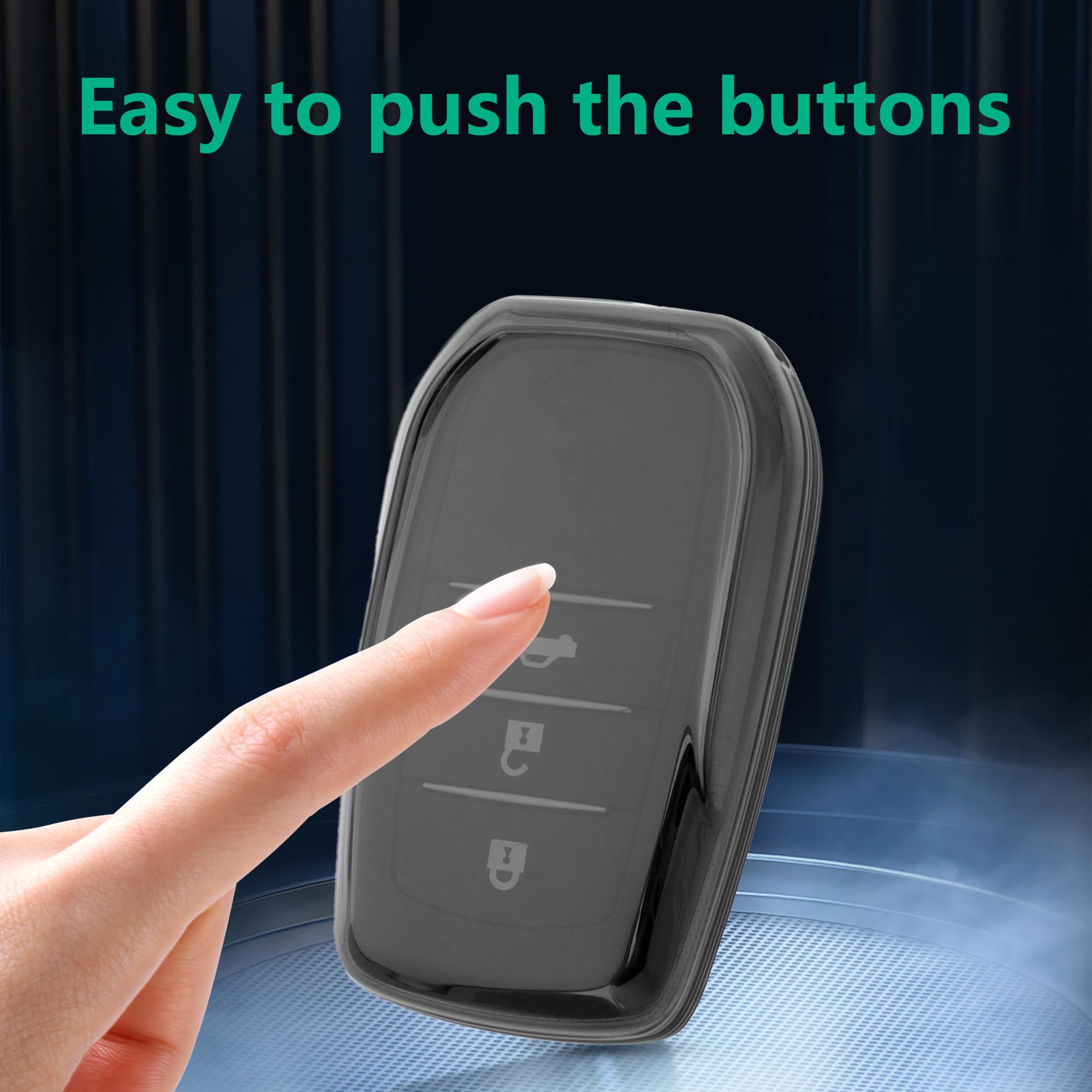 Facaizhu Heavy Key Fob Cover Case Protector For Toyota, Keychain, Accessories For Toyota 2019-2024 Venza, RAV4 Prime, Land Cruiser, Fortuner, Grand - View #8