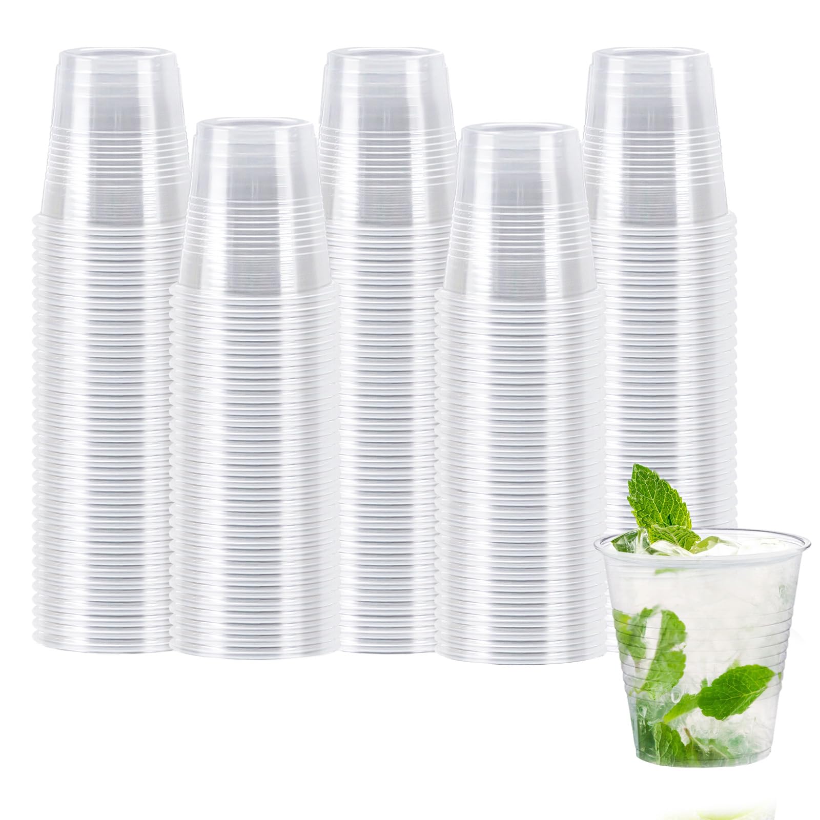 Clawsoff 500 Pack 9 oz Clear Plastic Cups Disposable Clear Water Cups — Amazon image 9
