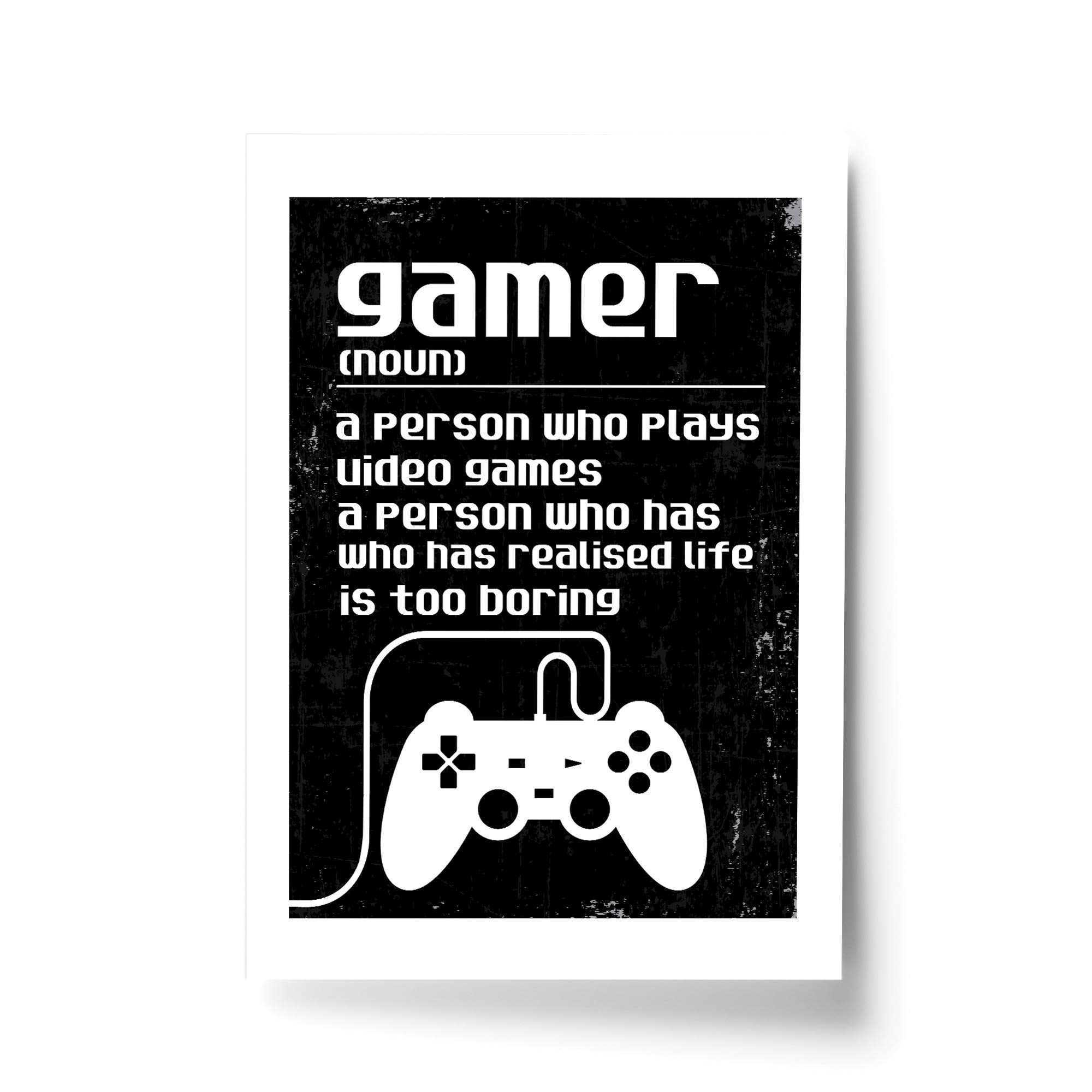 Red Ocean Gamer Gift Funny Gamer Sign Boys Bedroom Decor Retro Gaming Sign Print