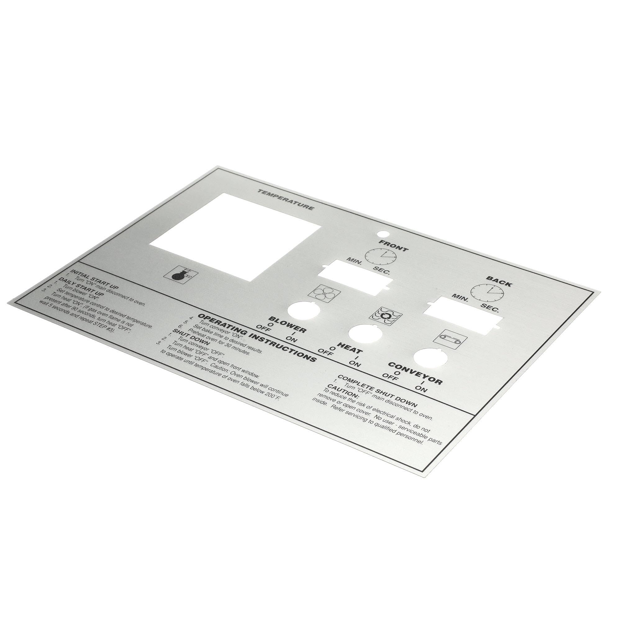 Middleby Label,Control Face Ps570/555