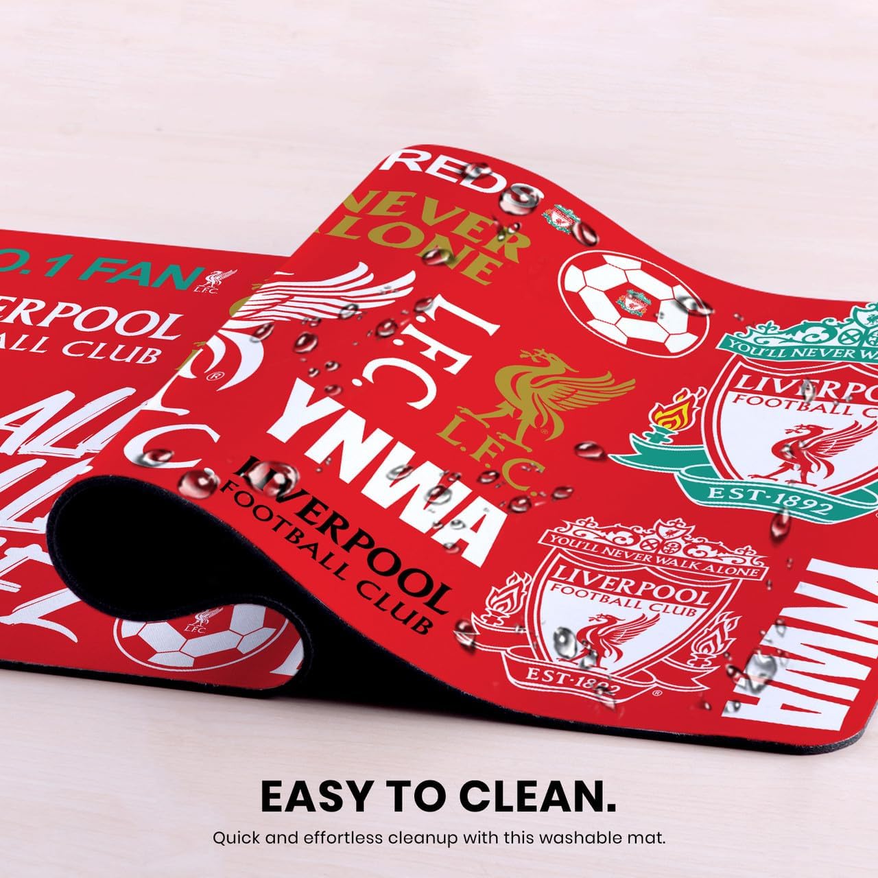 Head Case Designs Officially Licensed Liverpool Football Club Sticker Collage Graphics 23.62 x 11.81 x 0.12 inches (600 x 300 mm) - L Gaming Office Desk PC Keyboard Mouse Mat Pad
