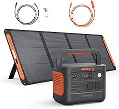 Jackery Explorer 1000 v2 Solargenerator Set, 1070Wh E1000 v2 LiFePO4 Powerstation mit 200W Solarpanel, 5 m Verlängerungskabel & DC8020 Kfz-Ladekabel, 1 Std. Schnellladung, für Camping & Wohnmobil