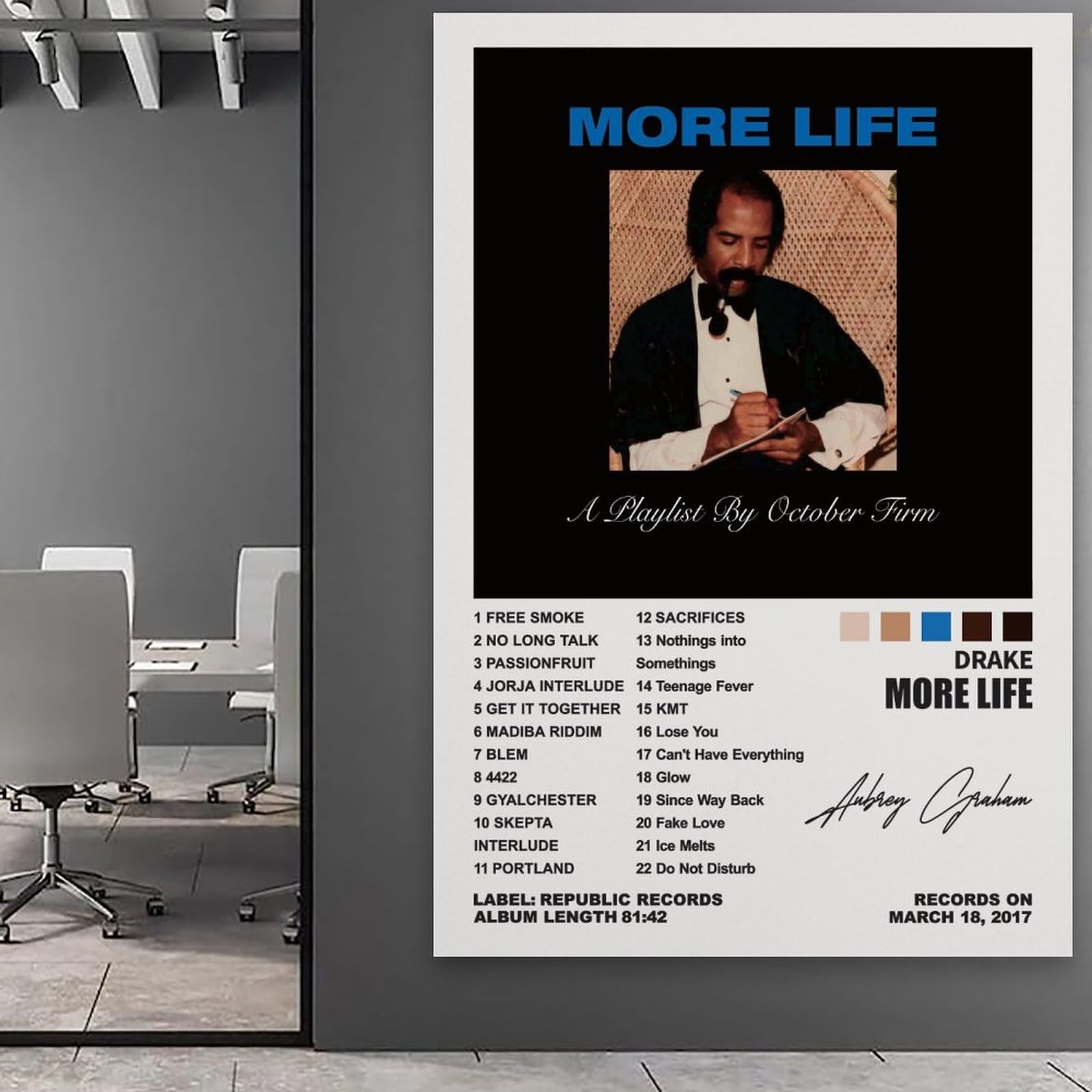 Amazon.co.jp: YELLOWV Drake Poster More Life アルバム カバー