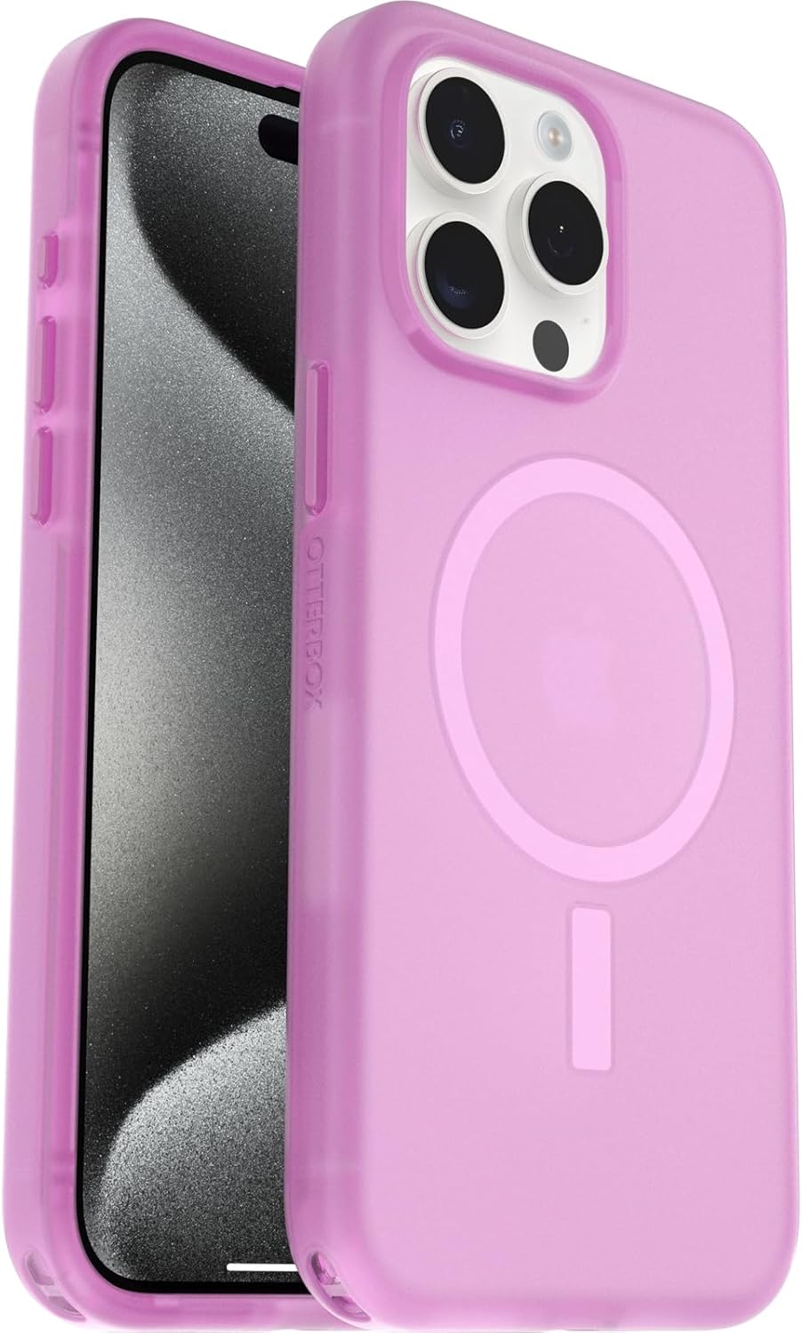 OtterBox Symmetry Series Soft Touch for MagSafe for iPhone 15 Pro Max - Beet It (Purple), Sleek Rubber Design, Smooth Finish, Camera Bumpers, and Protective Screen Lip