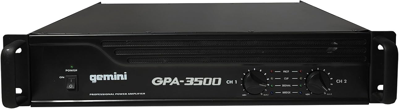Gemini GPA-3500 3000W Professional DJ Power Amplifier