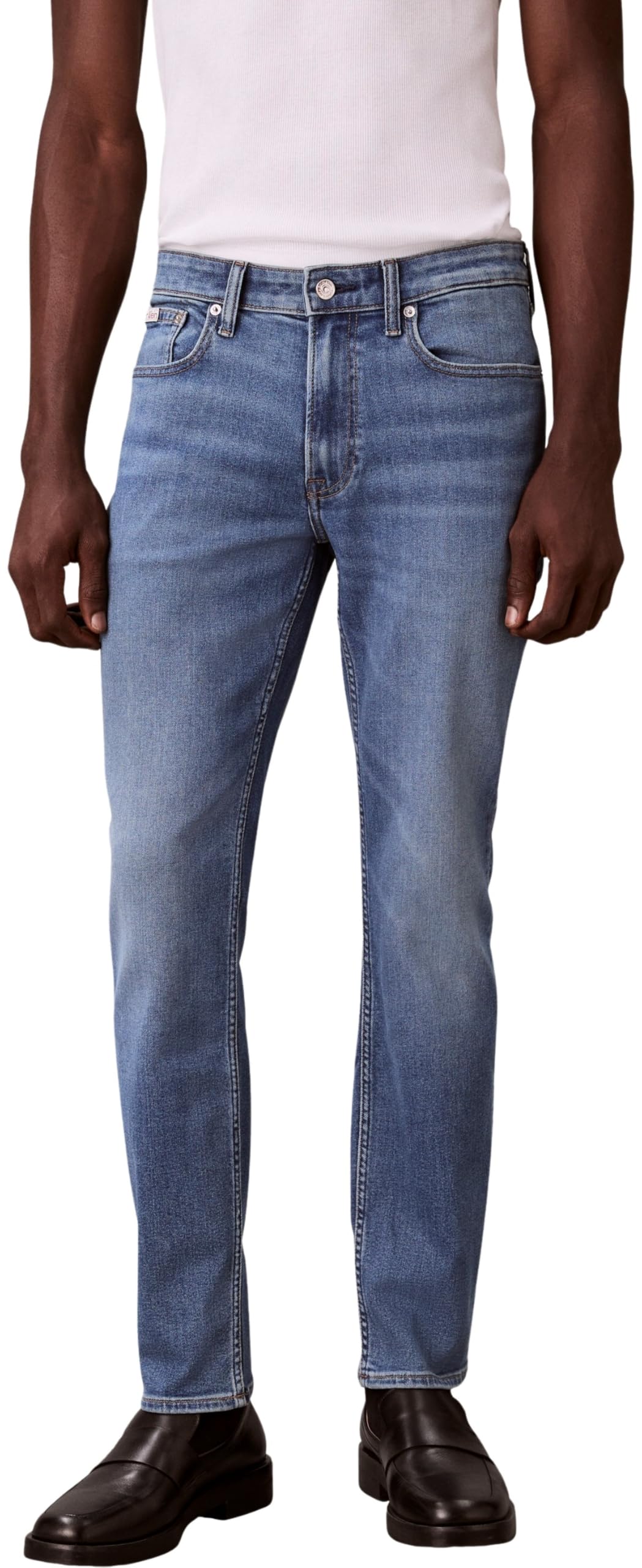 Calvin Klein Men's Slim Faded Clearwater Jean LV04RE776G Jeans, Blue (Faded Clearwater), 34W / 34L