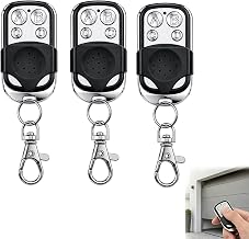 3Pcs Universal Garage Remote Control 433.92MHz, Garage Cloner Control with 4 Remote Buttons Duplicator for Door Fixed Code Remote Control Wireless Automatic Garage Gate Openers Included Battery