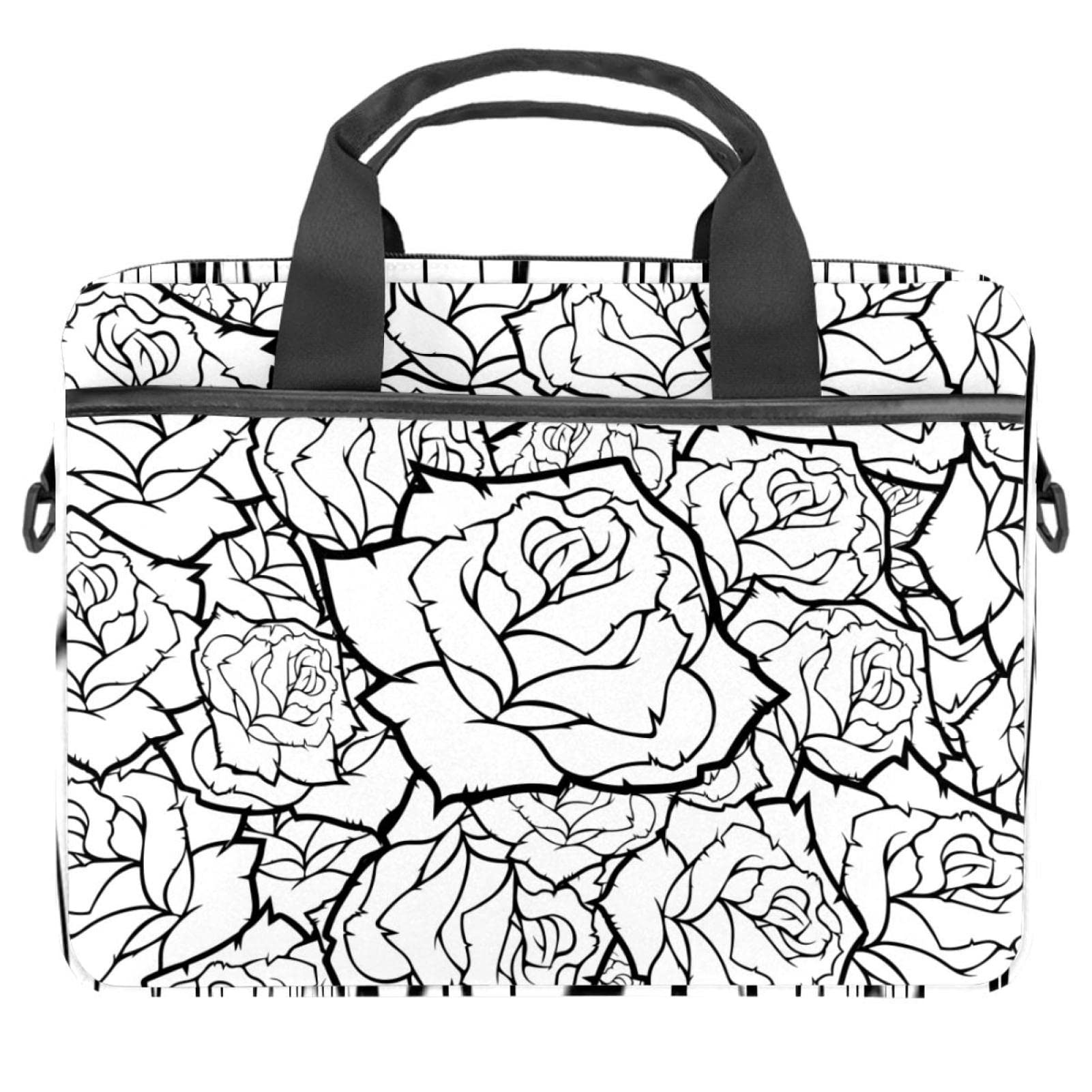 Maletín para ordenador portátil de 14.5" acolchado con bandolera floral multicolor 7