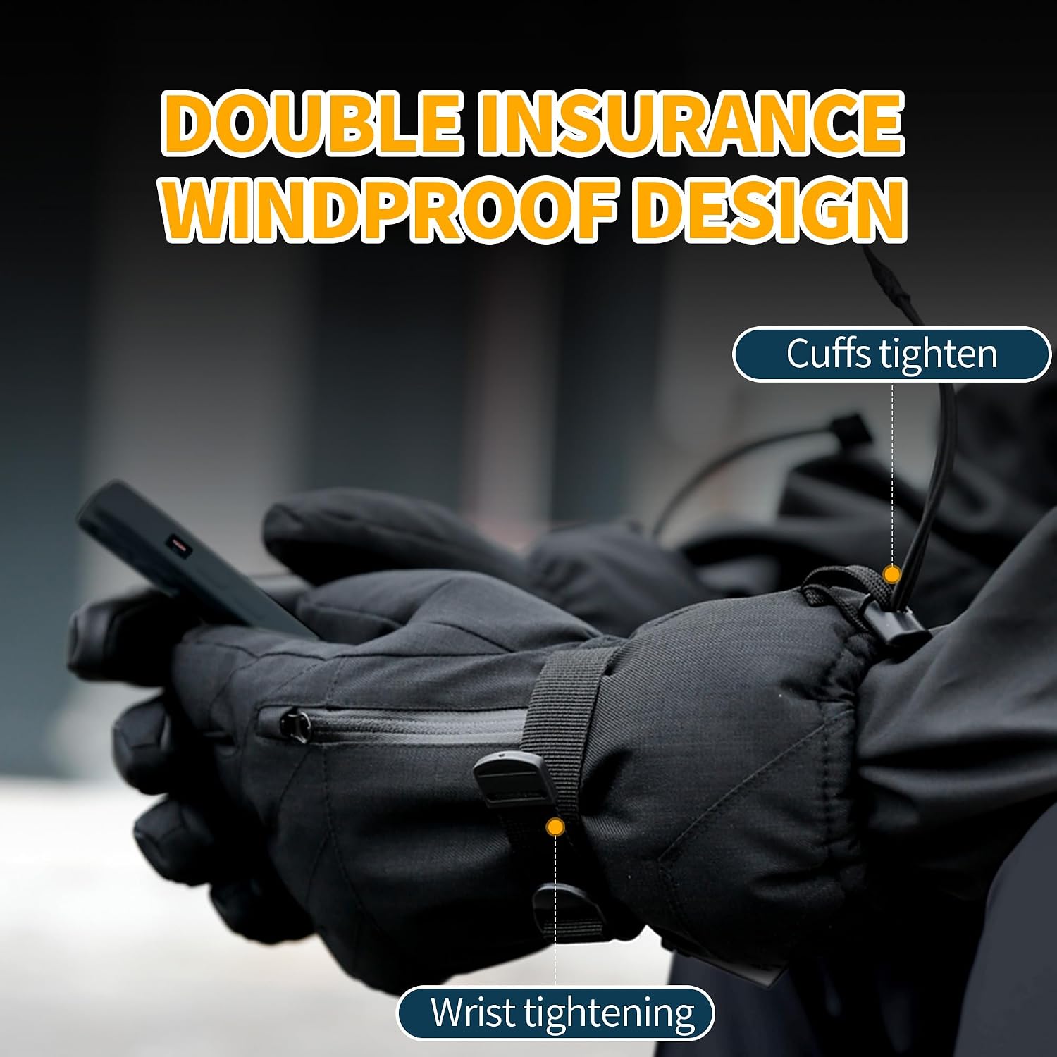 Winter 3M Thinsulate Gloves for Men, Windproof Water Resistant Touchscreen Thermal Glove,for Cycling Biking Ski