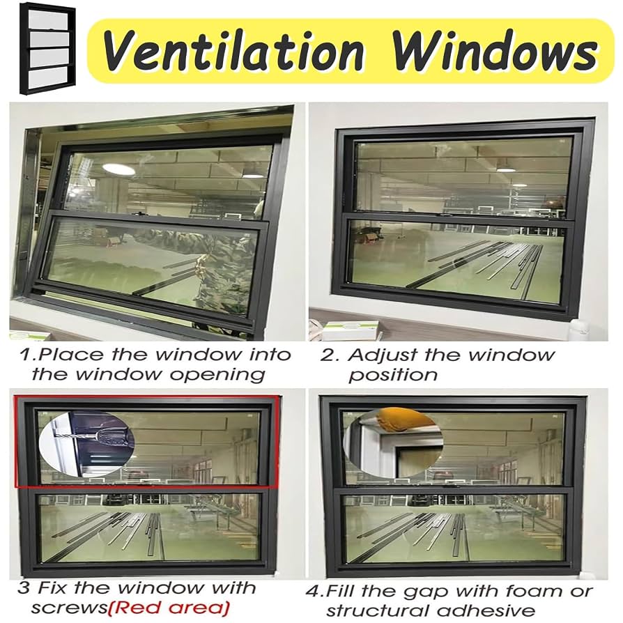Custom Size Aluminum Window 22x22 Inch Aluminum Flush Mount Window ...