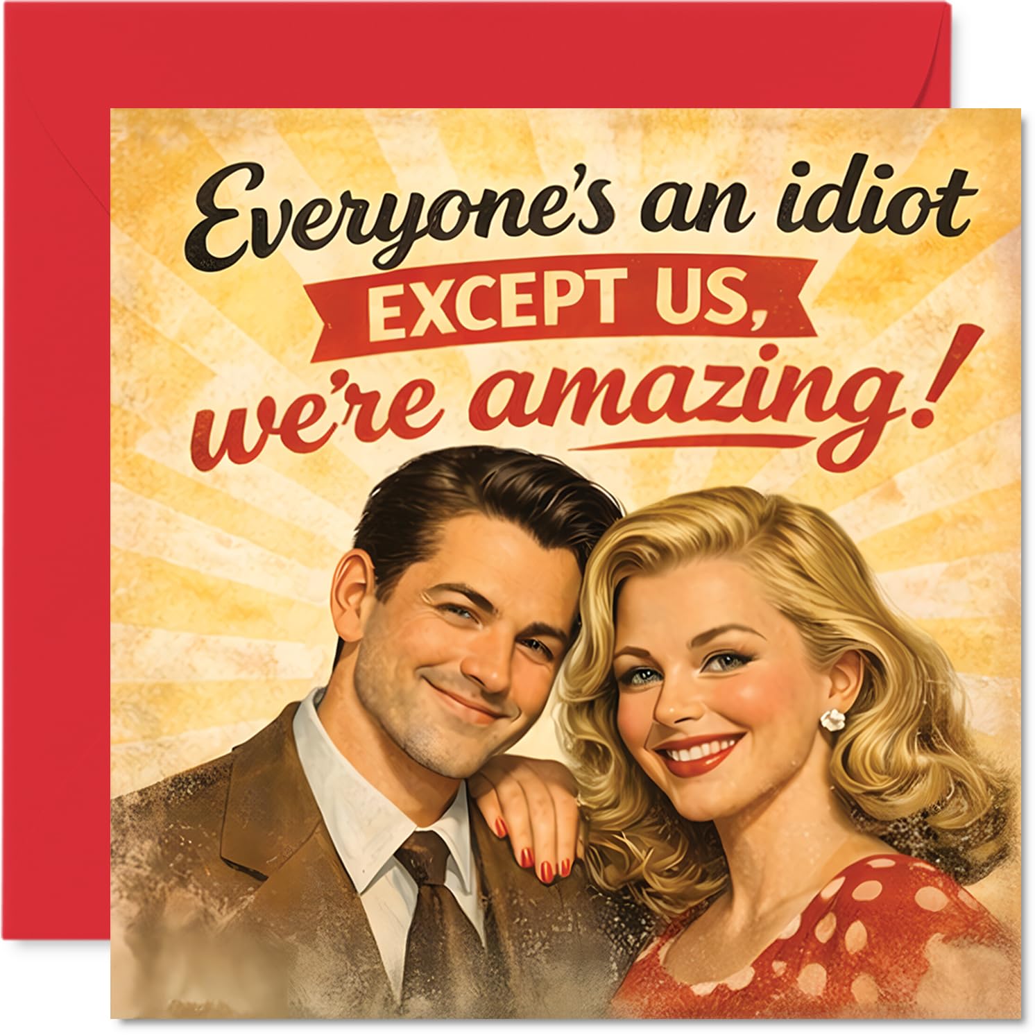 Funny Anniversary Card, Confidently Brilliant Together