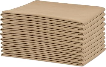 Organic Cotton Beige Flour Sack Towels - 10 Pack, 27"x27", Highly Absorbent Beige Tea Towels - Beige Kitchen Towels for Baking, Bread Making, and Cooking - Absorbent and Lint-Free Beige - 10 Pack