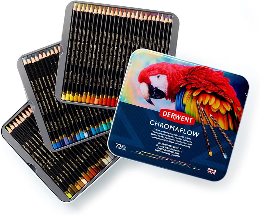 ディグラッセ　エポカ　3色セット Amazon.com : Derwent Chromaflow Colored Pencils Tin, Set of 72