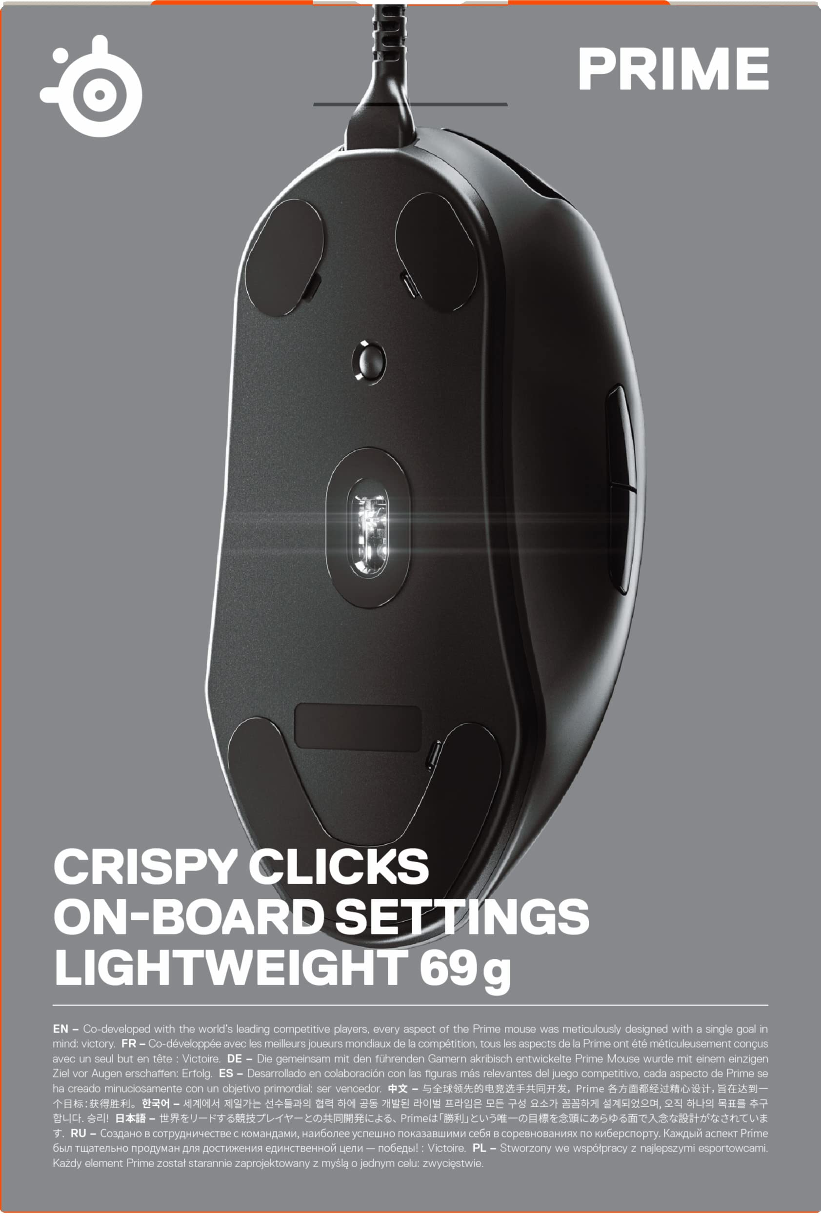 SteelSeries Prime - Esports Leistung Gaming-Maus - TrueMove Pro Optical Sensor mit 18.000 CPI - Magnetisch-optische Schalter