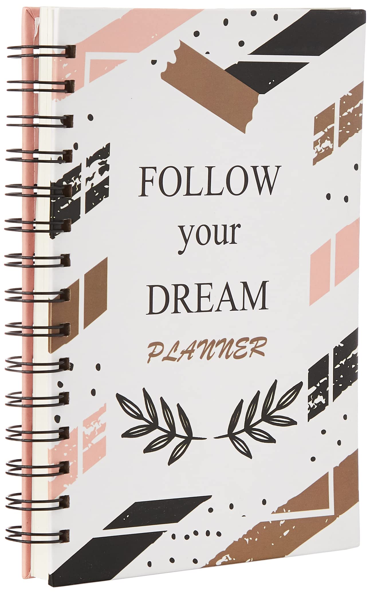 Amazon Brand - Solimo Daily Planner and Organizer, To Do List, Undated Hard Bound Planner, Laminated Covers, 150 Pages (Follow Your Dream),Black
