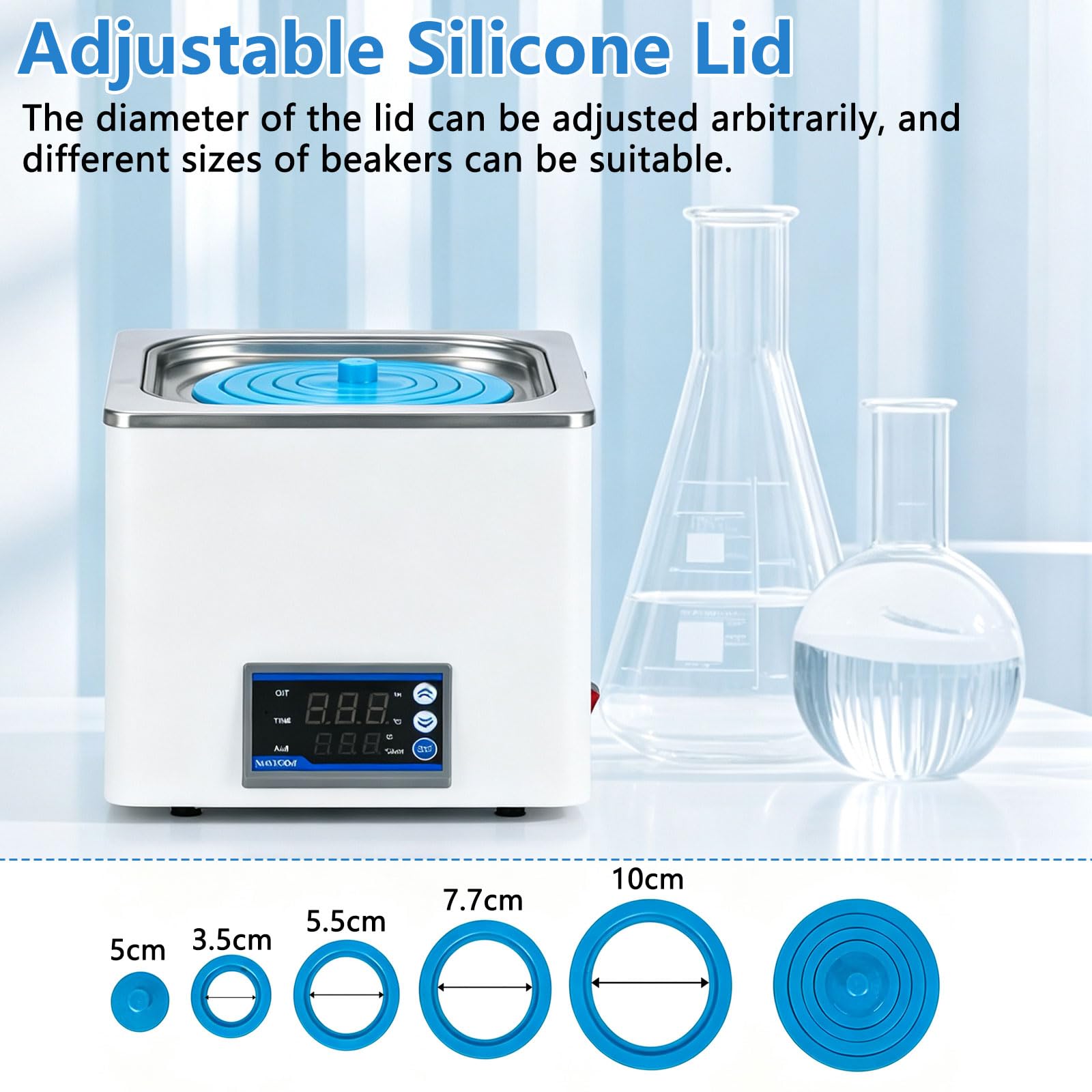 Bagno d'acqua da laboratorio da 350 W, 3 l