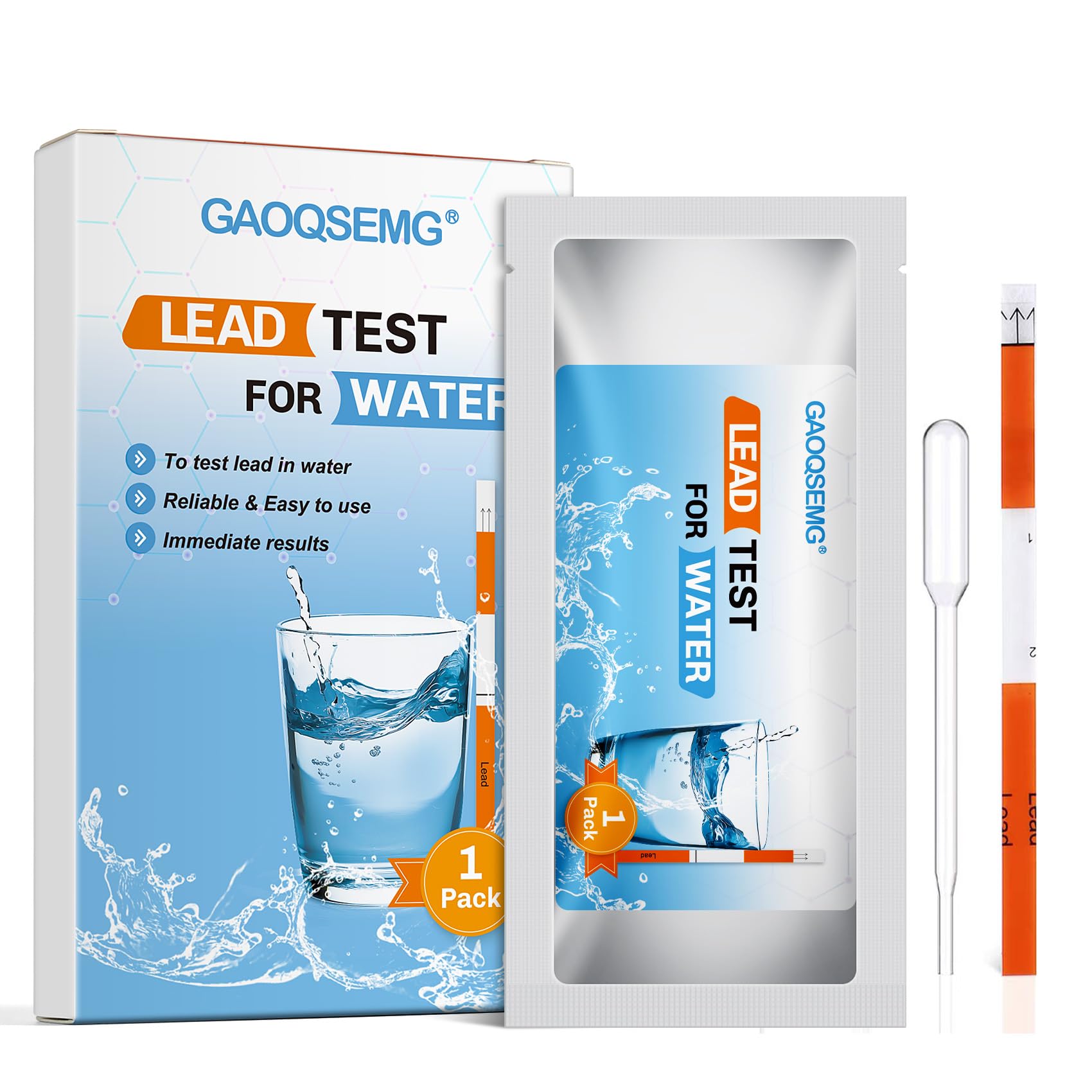Lead Testing Kit Water,Lead Test Kit Drinking Water Test Strips Lead,1 Pack