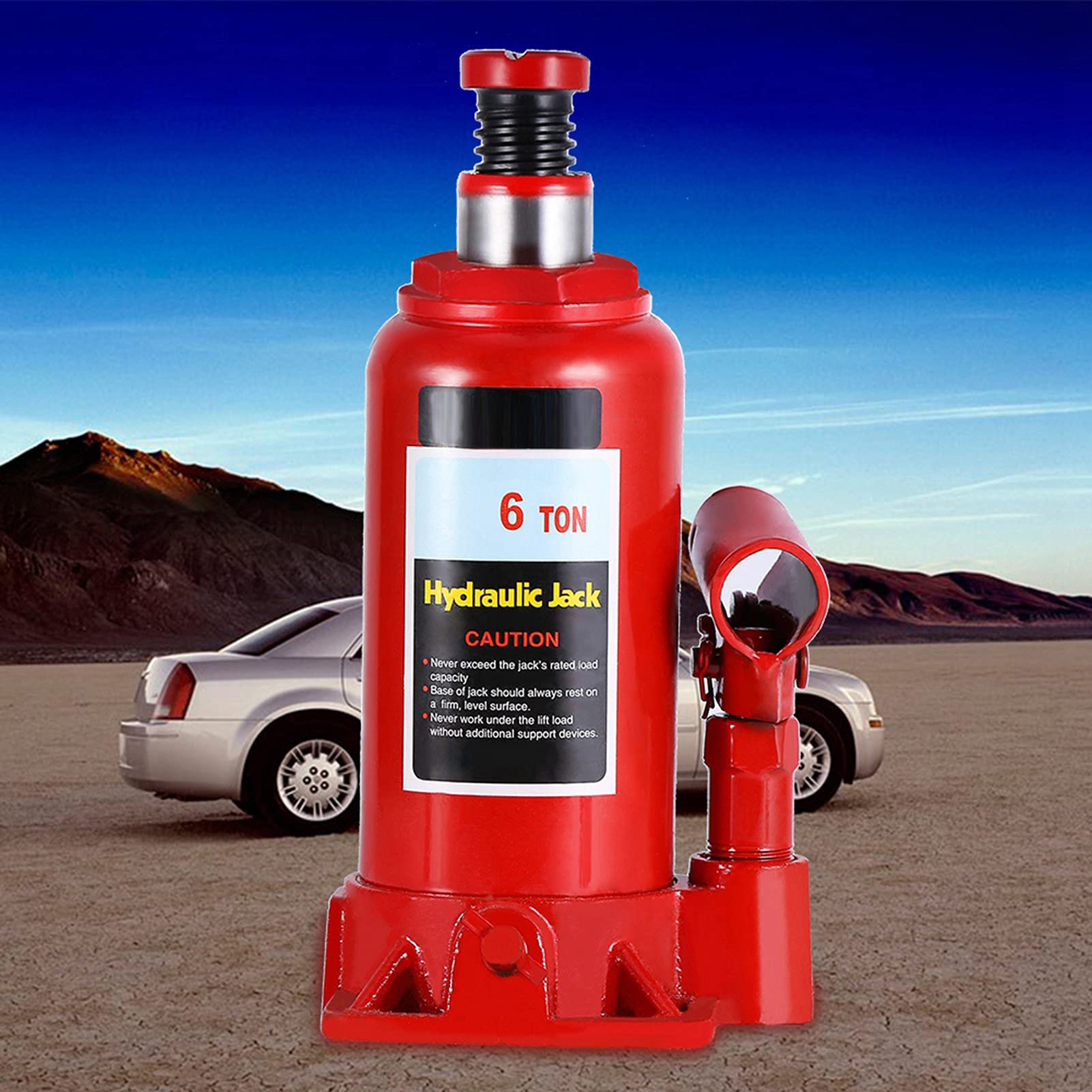 Gato Hidráulico de Botella para Reparación de Automóviles y Elevación de Casas, Gato Hidráulico de Botella de Coche de Piso 6T para Camiones