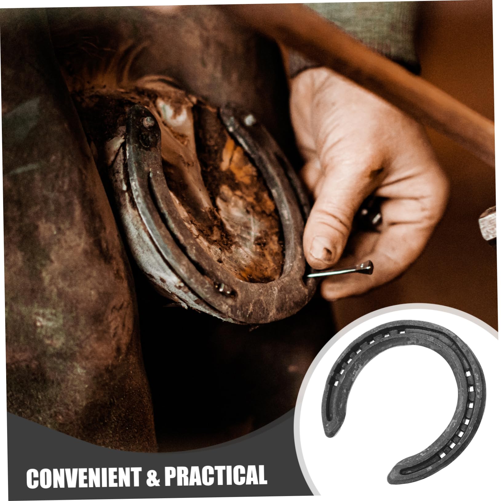 TOYANDONA Herraduras de Hierro Negras para Casco de Caballo, 4 Piezas | Decoración de Pared y Recuerdo de Fiesta, Uso Ecuestre para Montar, Ajuste Sencillo y Resistente al Desgaste