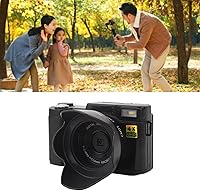 Vista 6 de Yunir Cámara digital 4K, 3 pulgadas, 48 MP, 16X, zoom de 180°, cámara de vlogging antivibración con función de belleza facial, para adolescentes