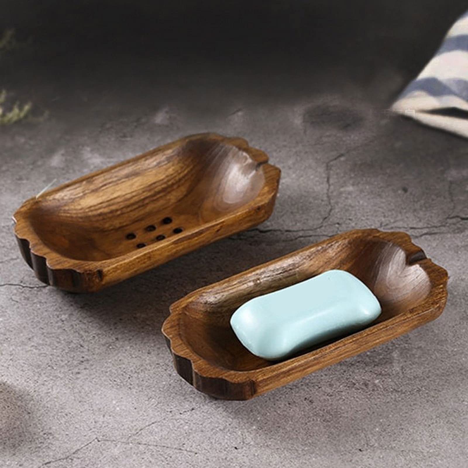 Jabonera de Madera Hecha a Mano para Ducha, jabonera de Madera Artesanal para bañera, Bandeja Protectora para jabón, Caja para esponjas y estropajos