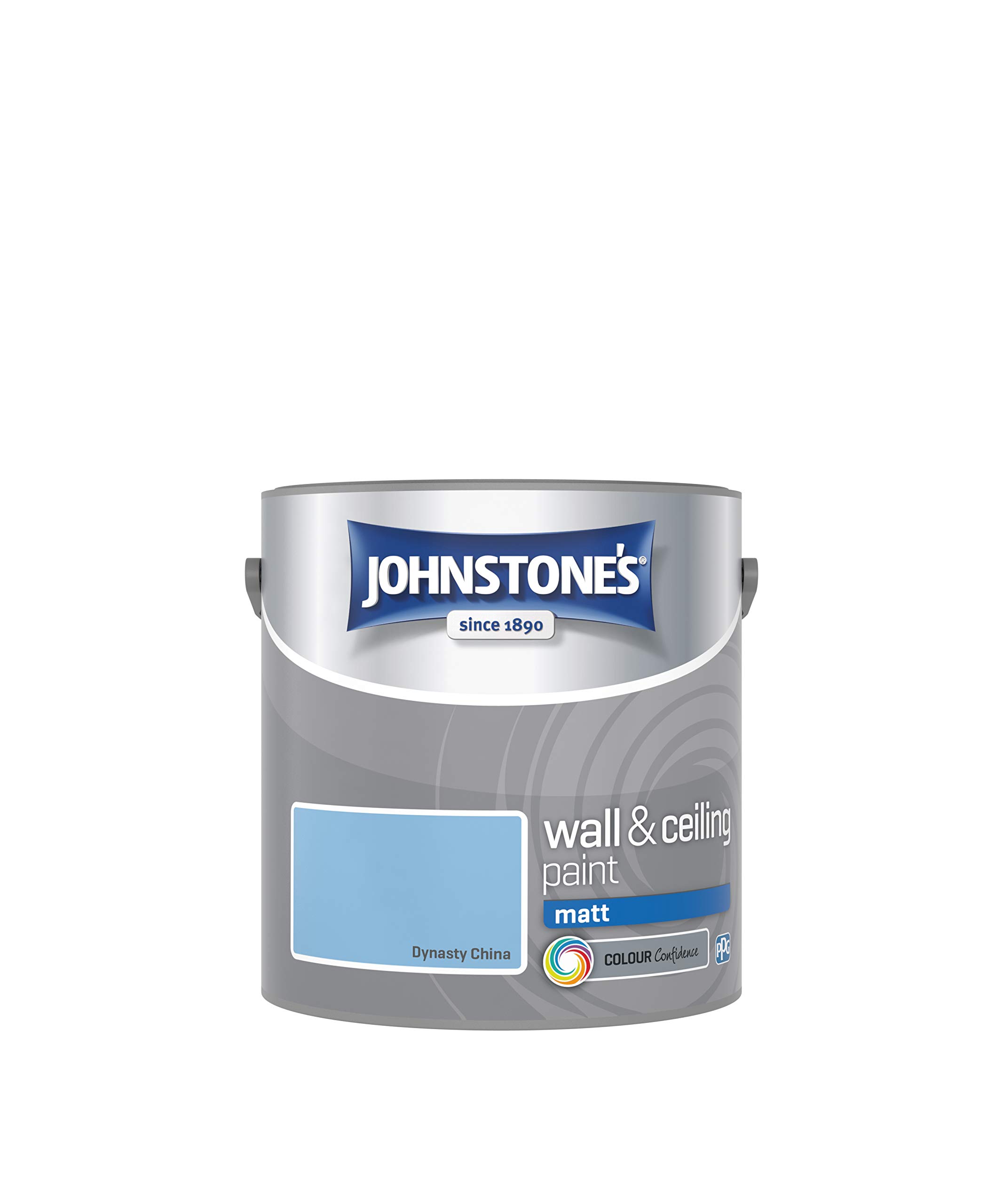 Johnstone's - Wall & Ceiling Paint - Dynasty China - Matt Finish - Emulsion Paint - Fantastic Coverage - Easy to Apply - Dry in 1-2 Hours - 12m2 Coverage per Litre - 2.5L
