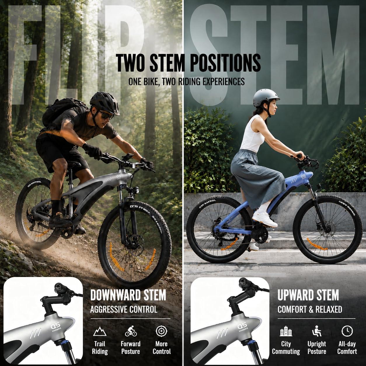 HX Q5 Shark Vélo Électrique Homme,27.5" VTT Électrique Adulte Ville Trajet Quotidien,85Nm 13/20Ah Batterie Amovible,Jusqu’à 60-220KM,Susp. & Freins Hydrauliques,EBike Cyclisme pour Tout-Terrain