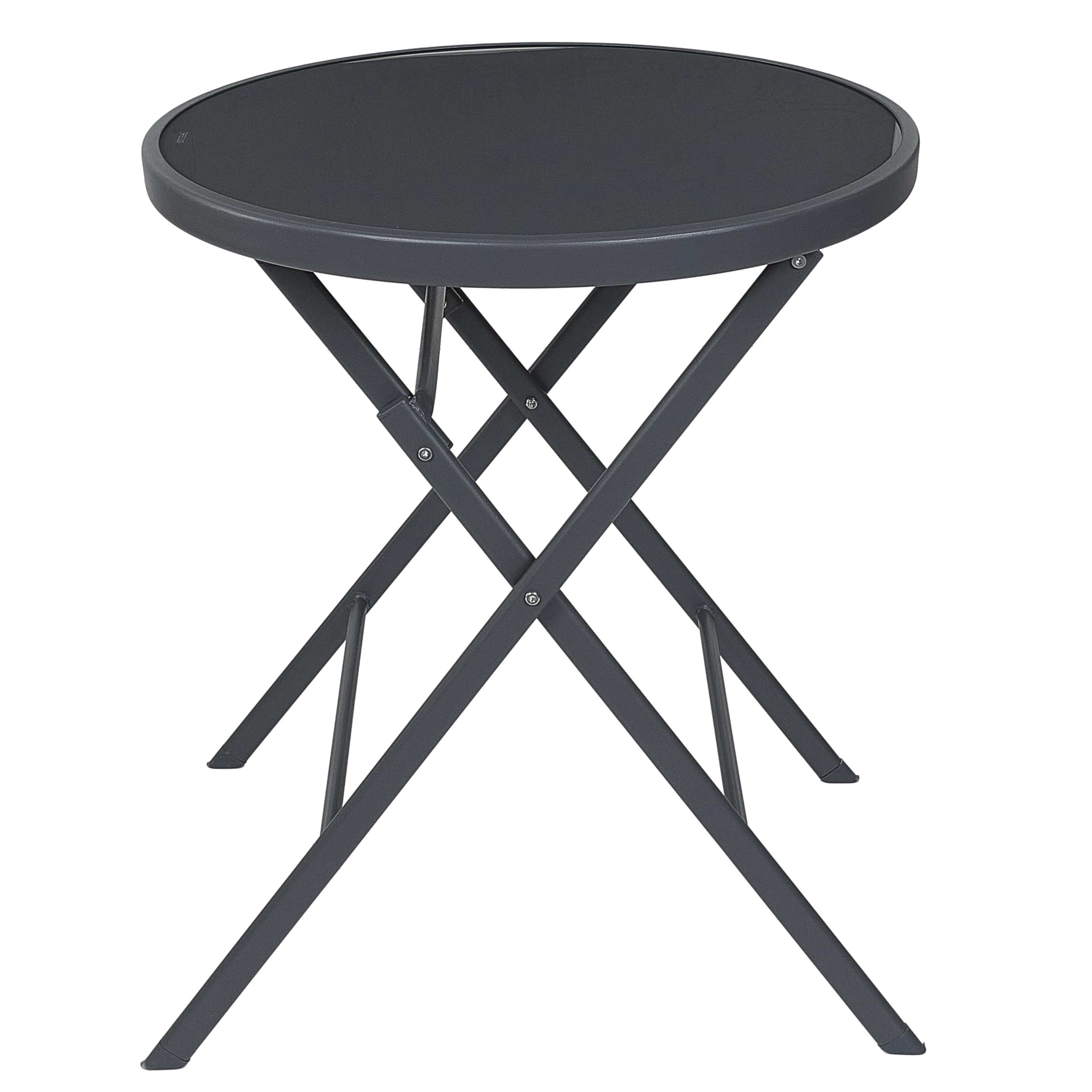 Table d'extérieur gris Elba pour aménager un petit balcon encombré mobilier de jardin 60cm