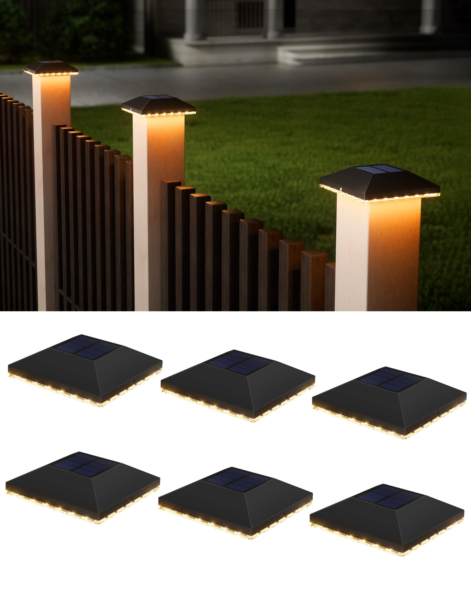 JACKYLED Lot De 2 Lampes Solaires D'extérieur Avec Détecteur